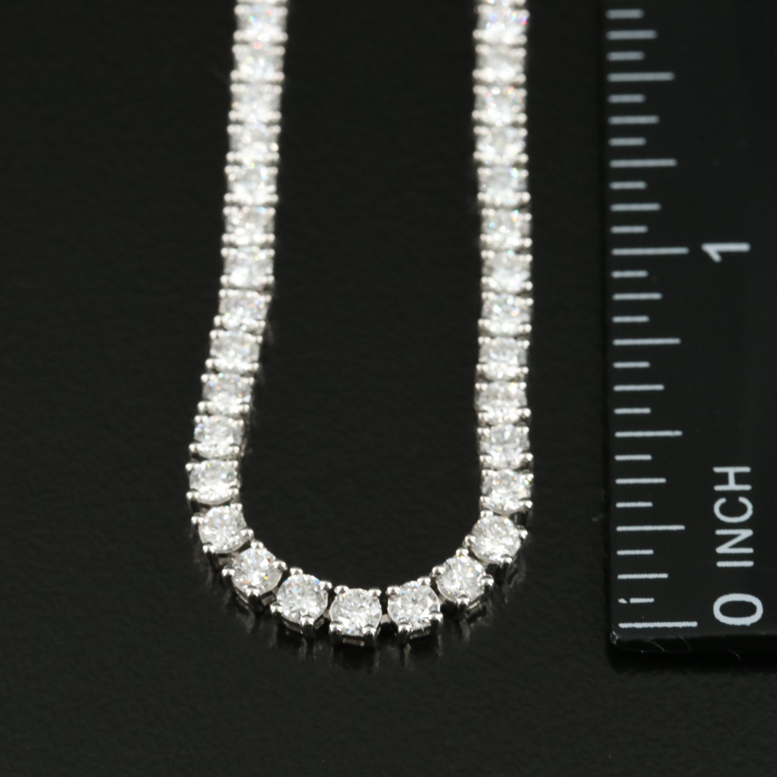 14K 10.00 CTW Lab Grown Diamond Rivière Necklace