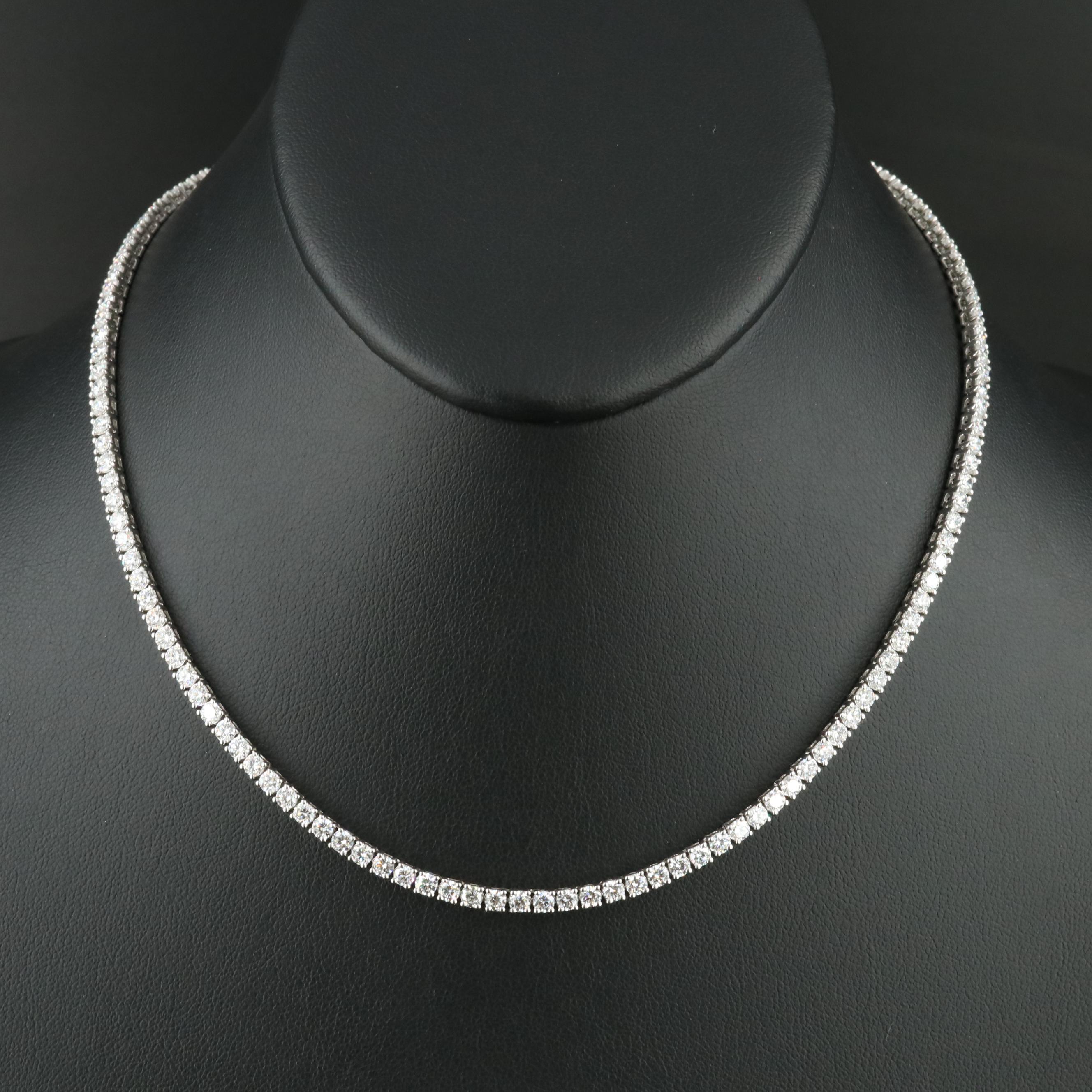 14K 10.00 CTW Lab Grown Diamond Rivière Necklace