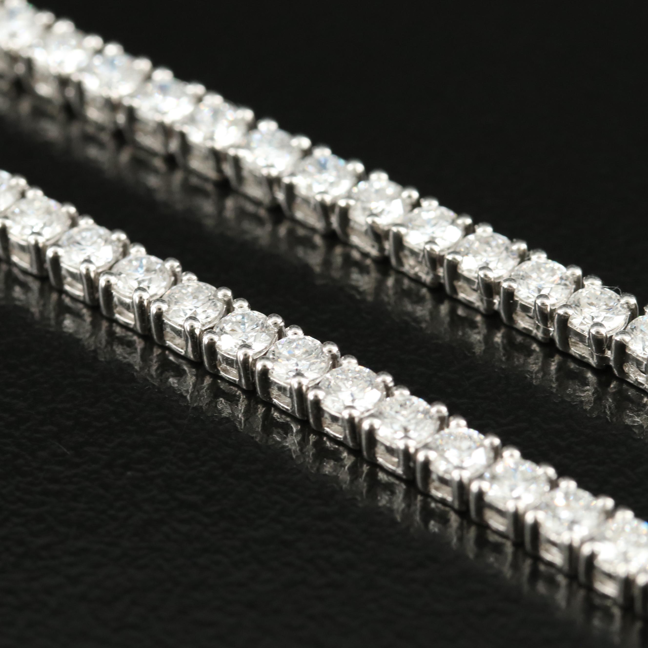 14K 10.00 CTW Lab Grown Diamond Rivière Necklace