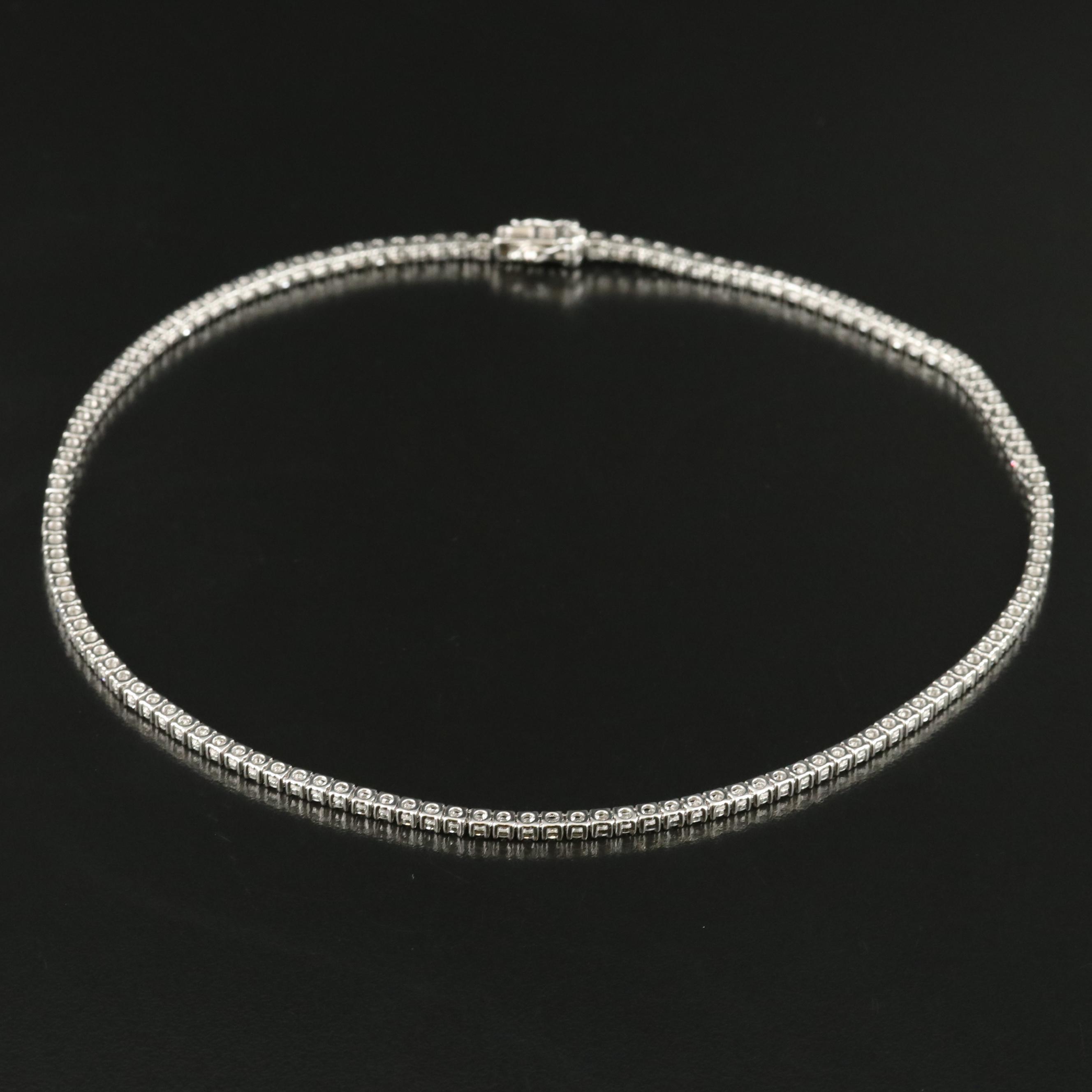 14K 10.00 CTW Lab Grown Diamond Rivière Necklace