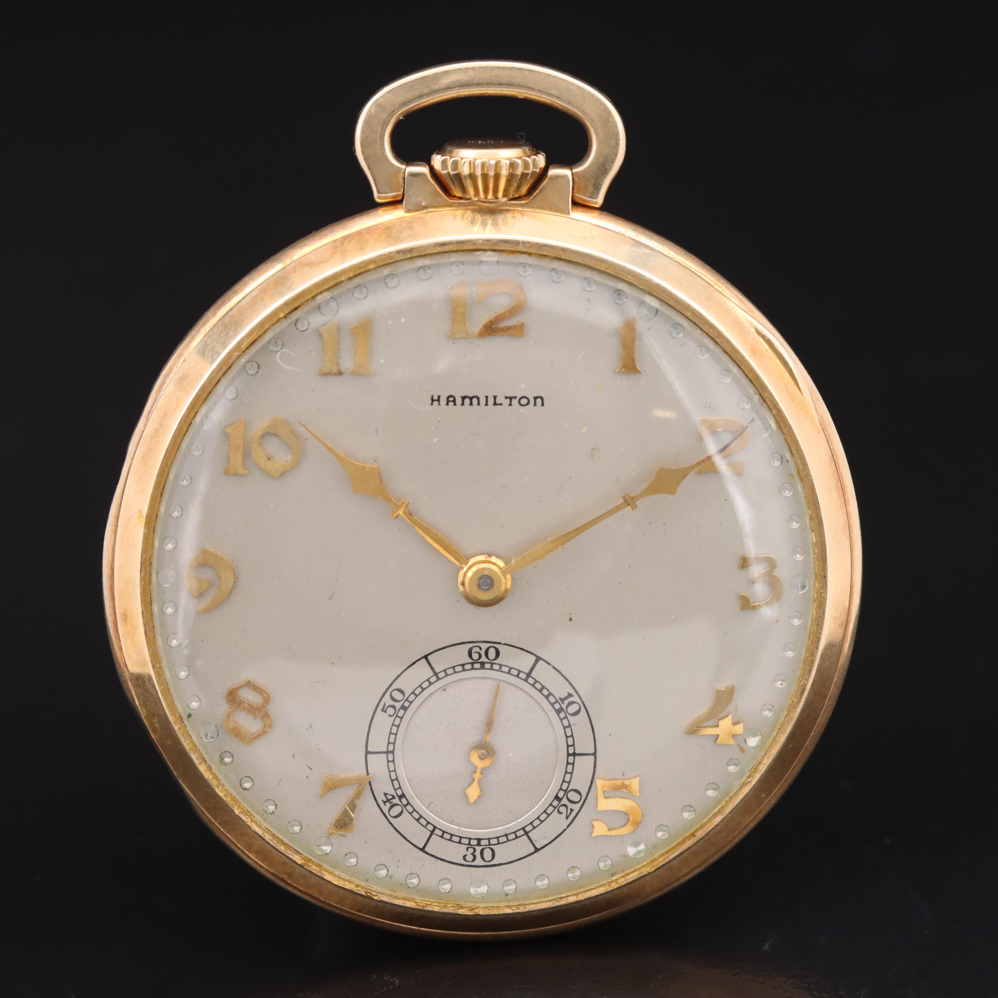 1937 14K Hamilton Pocket Watch