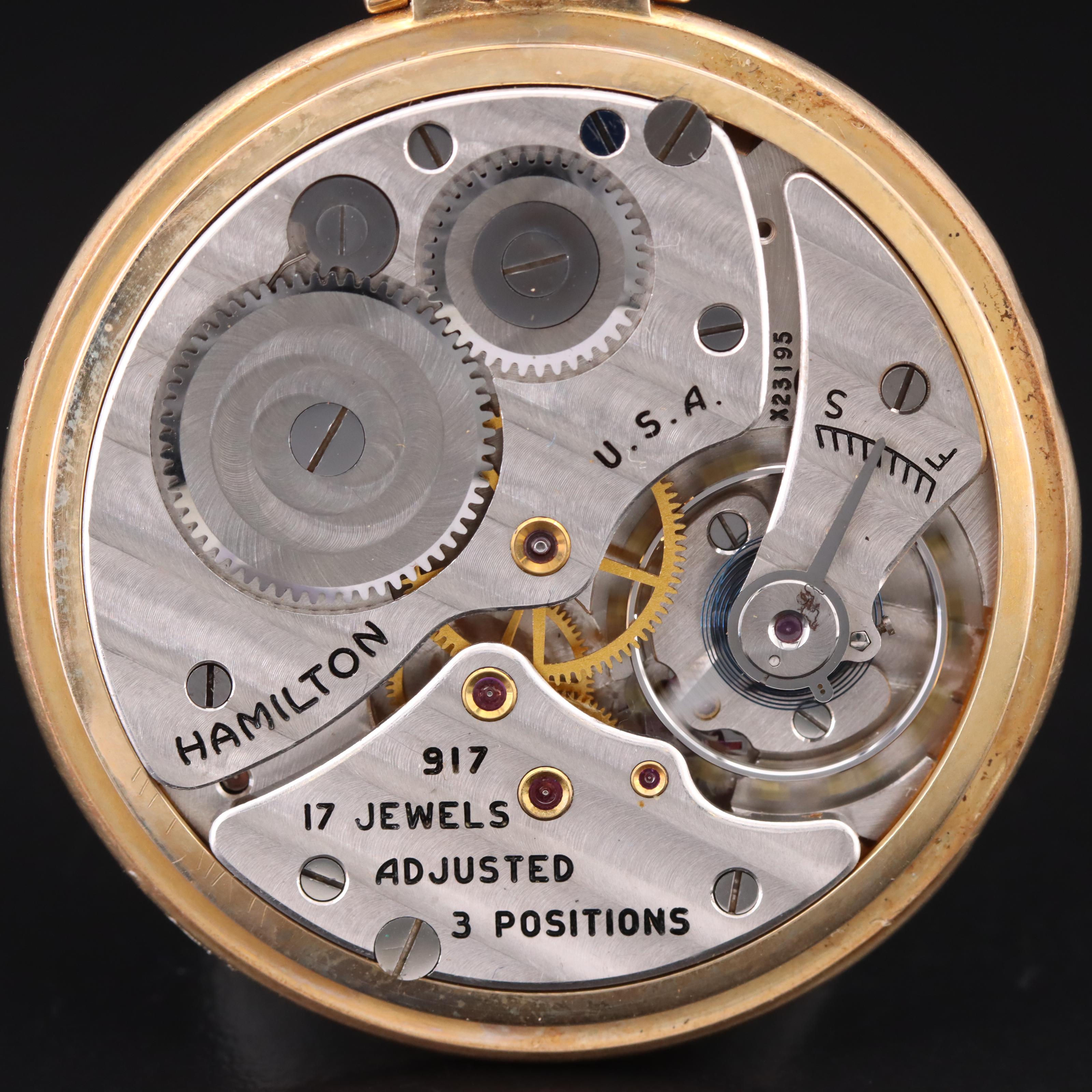 1937 14K Hamilton Pocket Watch