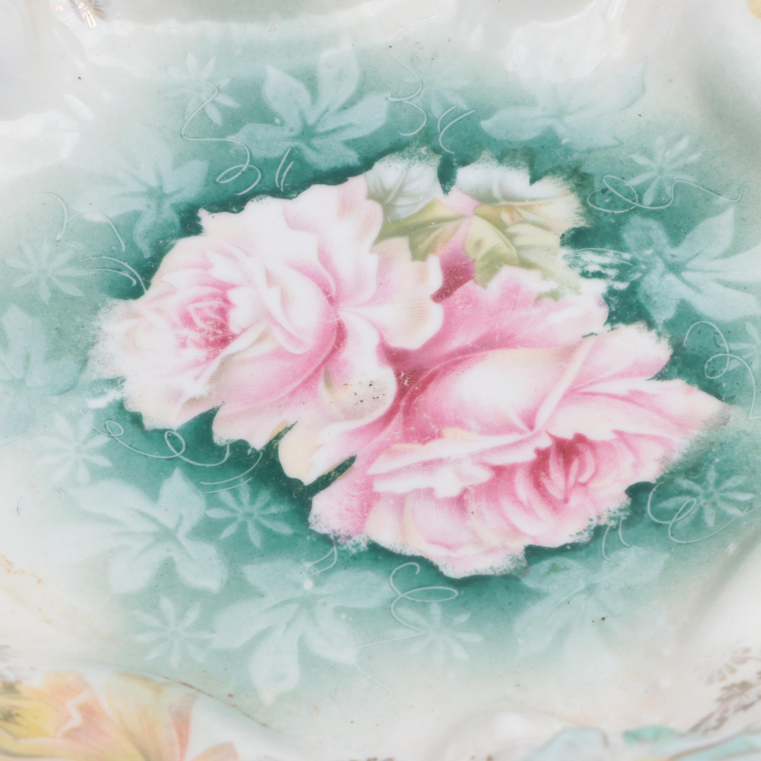 Victorian European Porcelain Bowl, Late 19th/ Early 20th Century