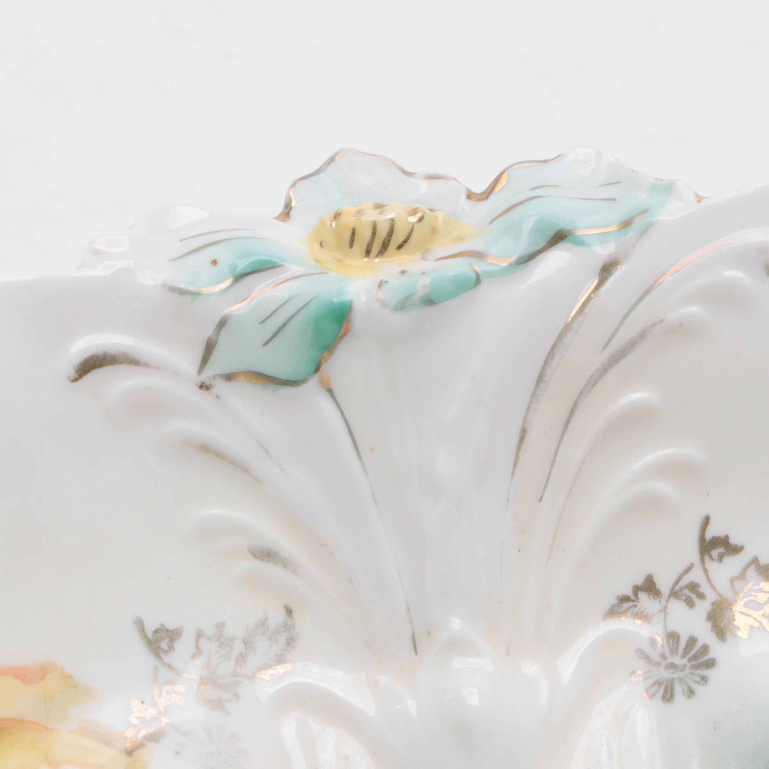 Victorian European Porcelain Bowl, Late 19th/ Early 20th Century