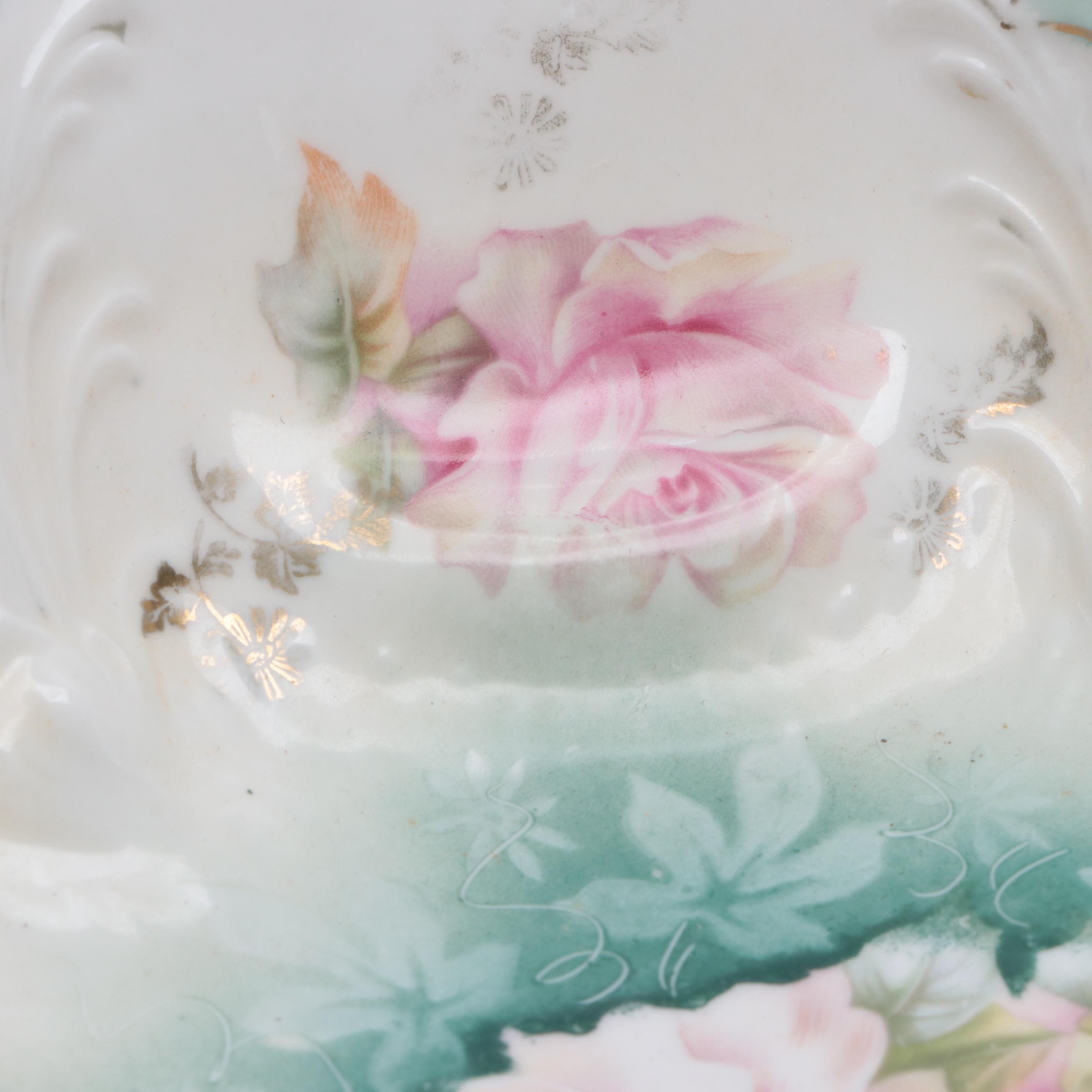 Victorian European Porcelain Bowl, Late 19th/ Early 20th Century