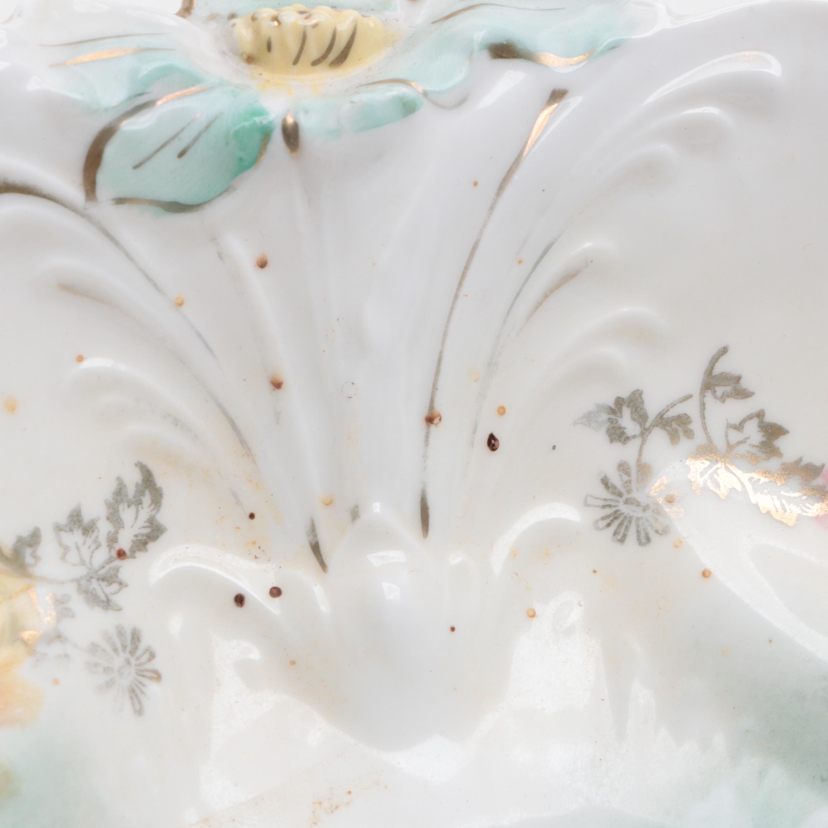 Victorian European Porcelain Bowl, Late 19th/ Early 20th Century