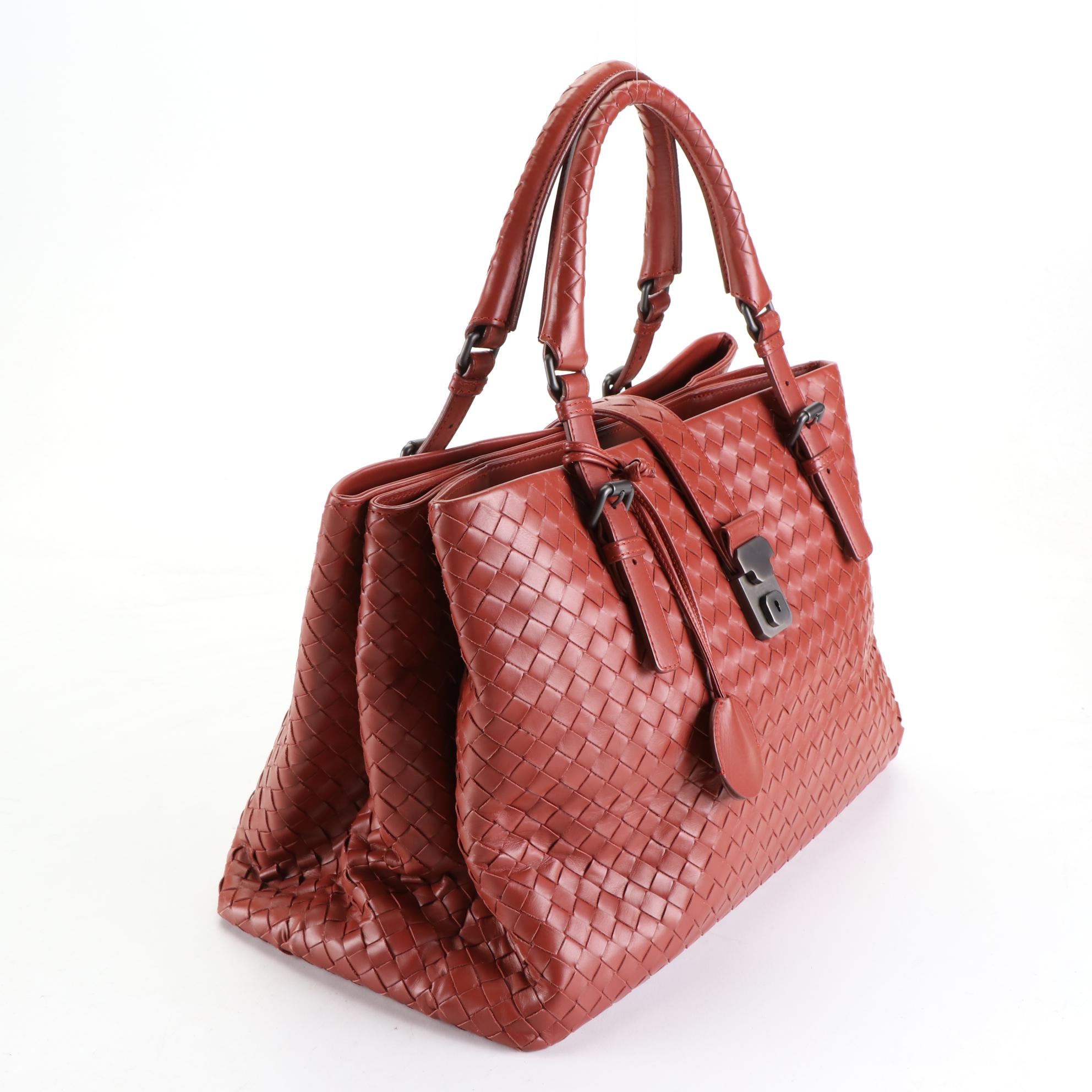 Bottega Veneta Medium Roma Handbag in Intrecciato Nappa Leather