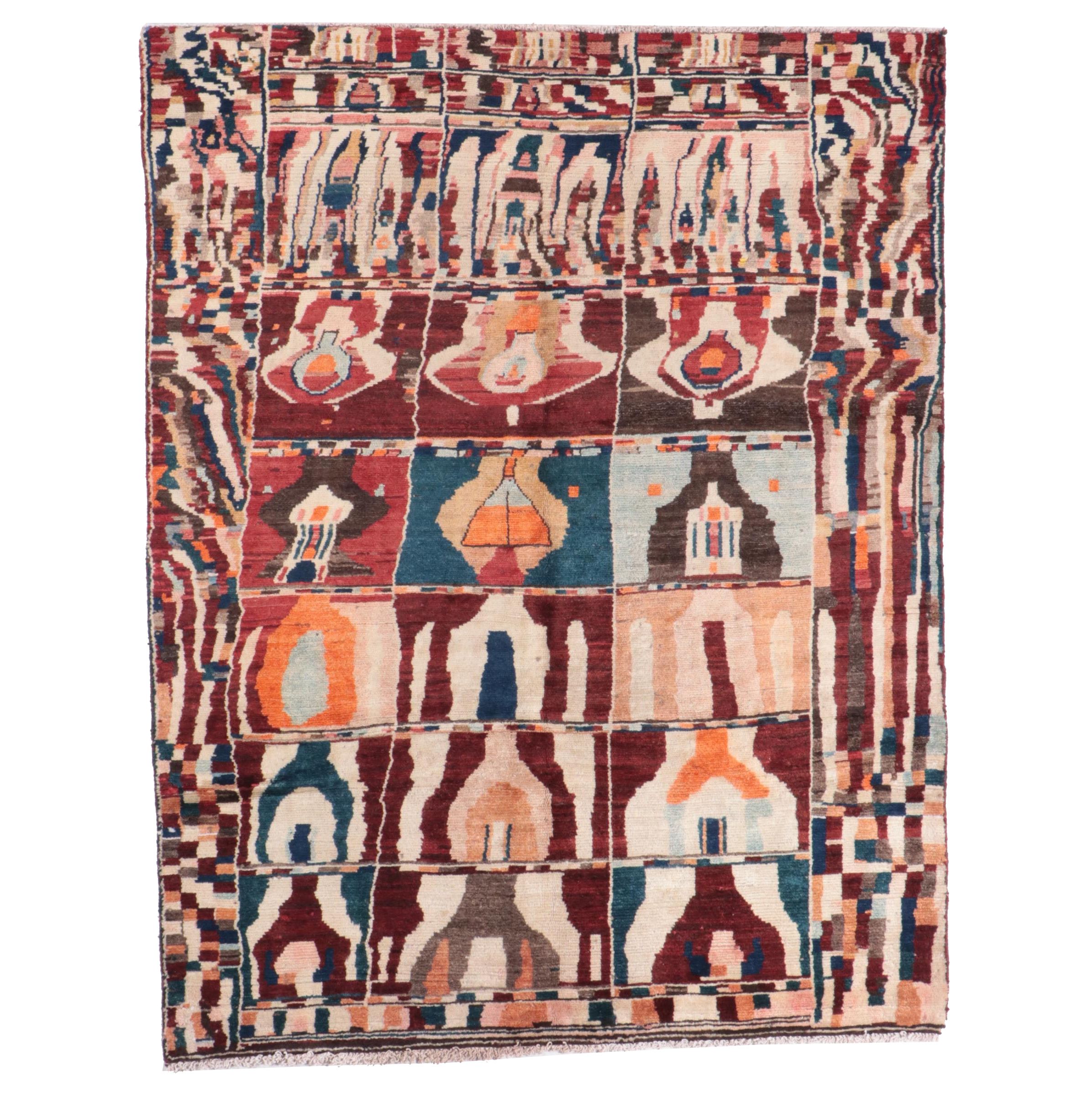 5'3 x 6'9 Hand-Knotted Persian Bakhtiari Area Rug