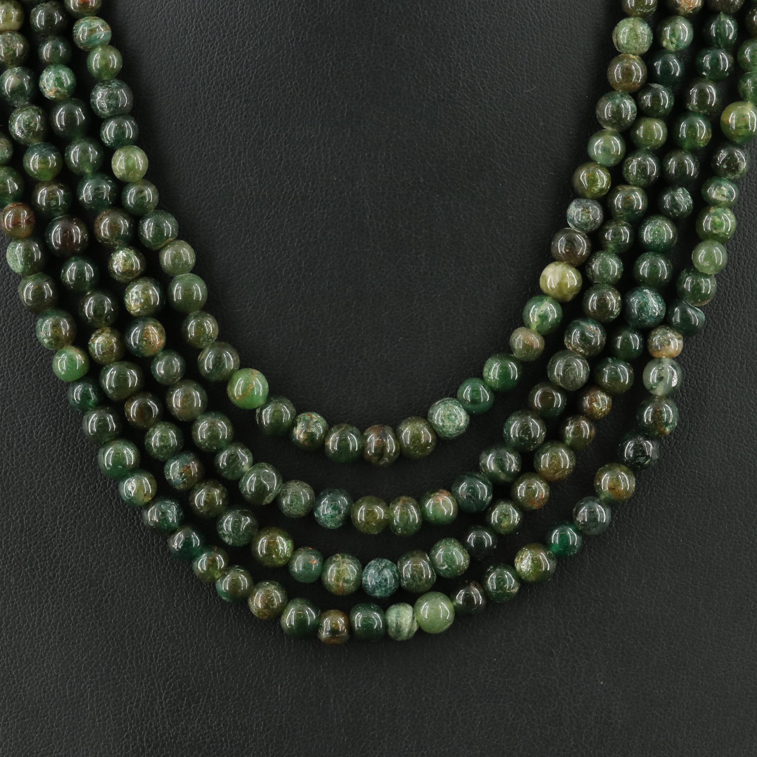 Aventurine Bead Multi-Strand Necklace