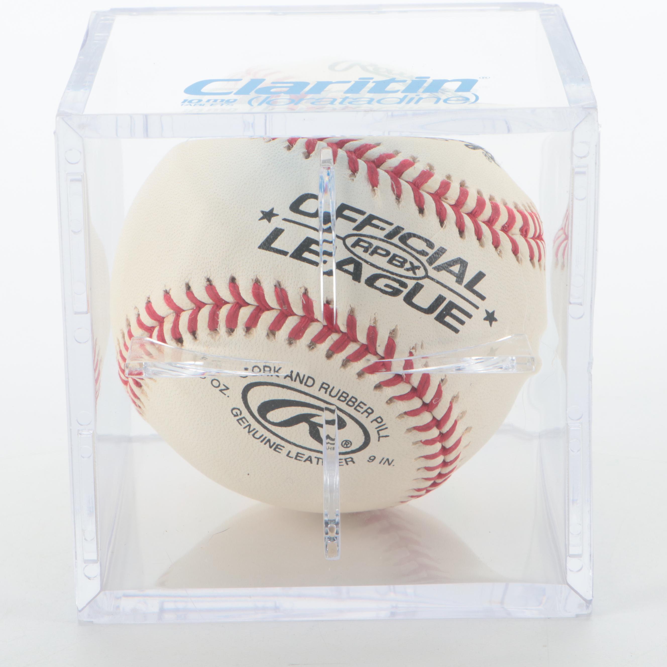 Juan Marichal Signed Rawlings Baseball with Frank Robinson Bobbleheads