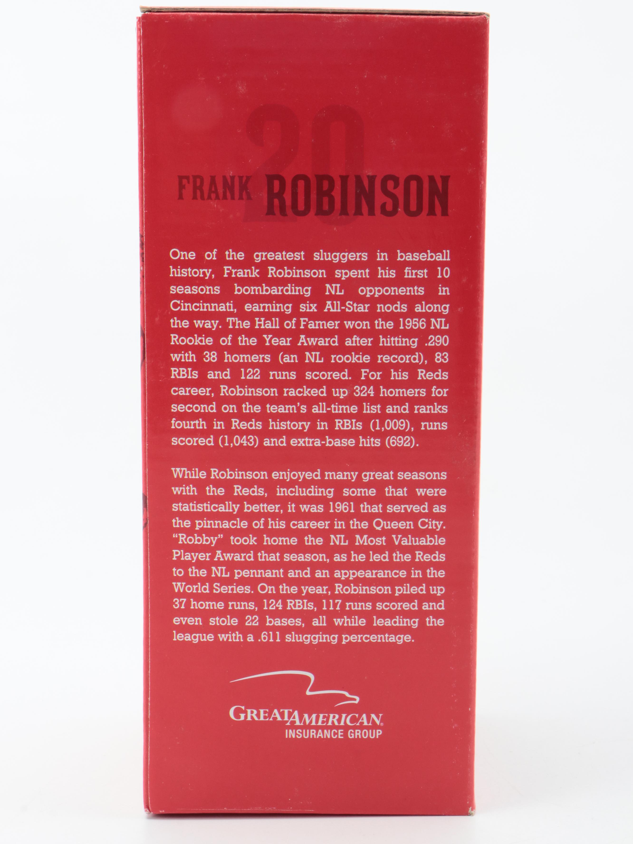 Juan Marichal Signed Rawlings Baseball with Frank Robinson Bobbleheads