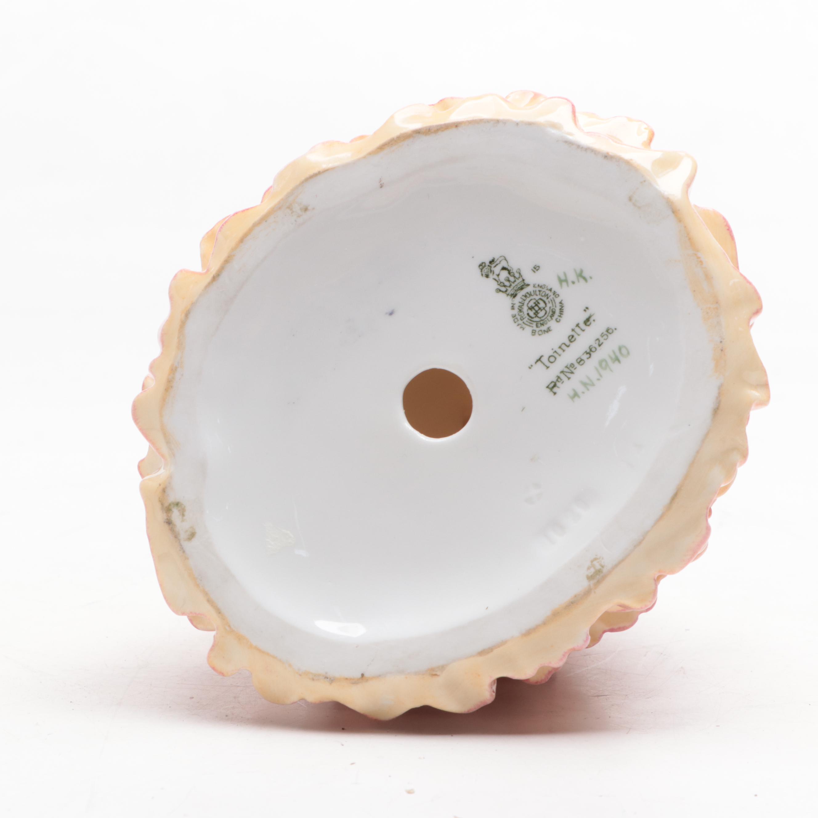 Royal Doulton  English Bone China "Toinette" Figurine, Mid-20th Century