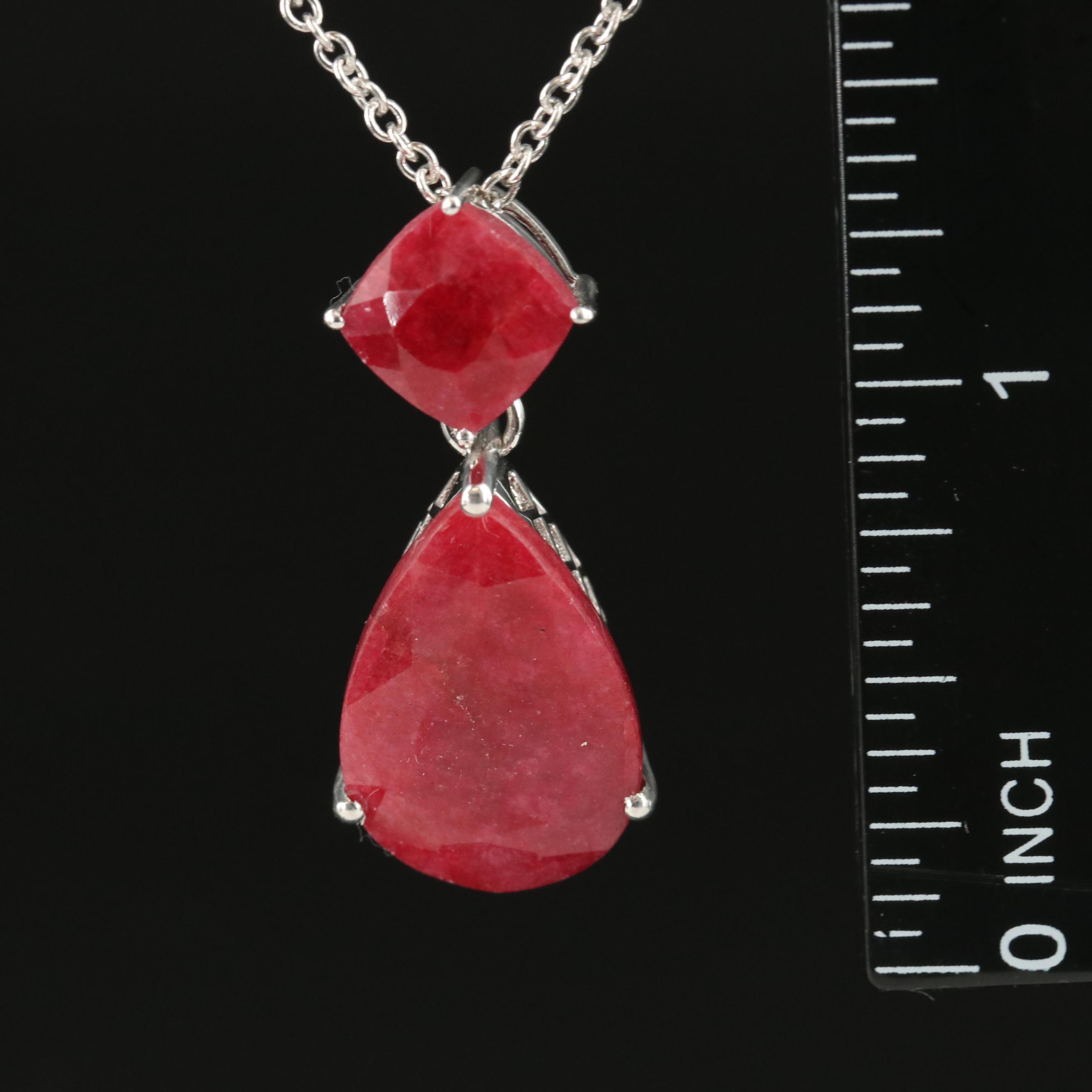 Sterling Beryl Pendant Necklace