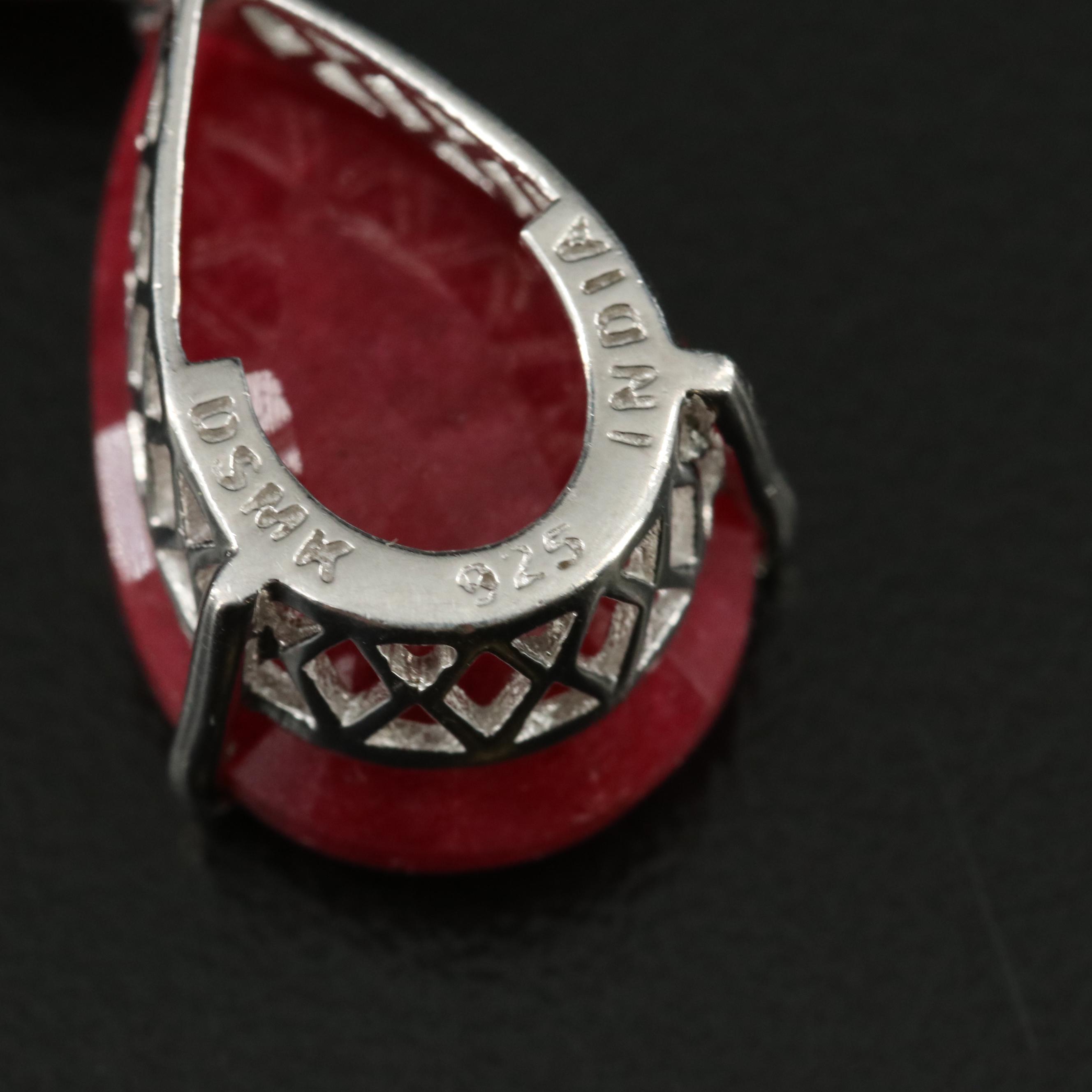 Sterling Beryl Pendant Necklace