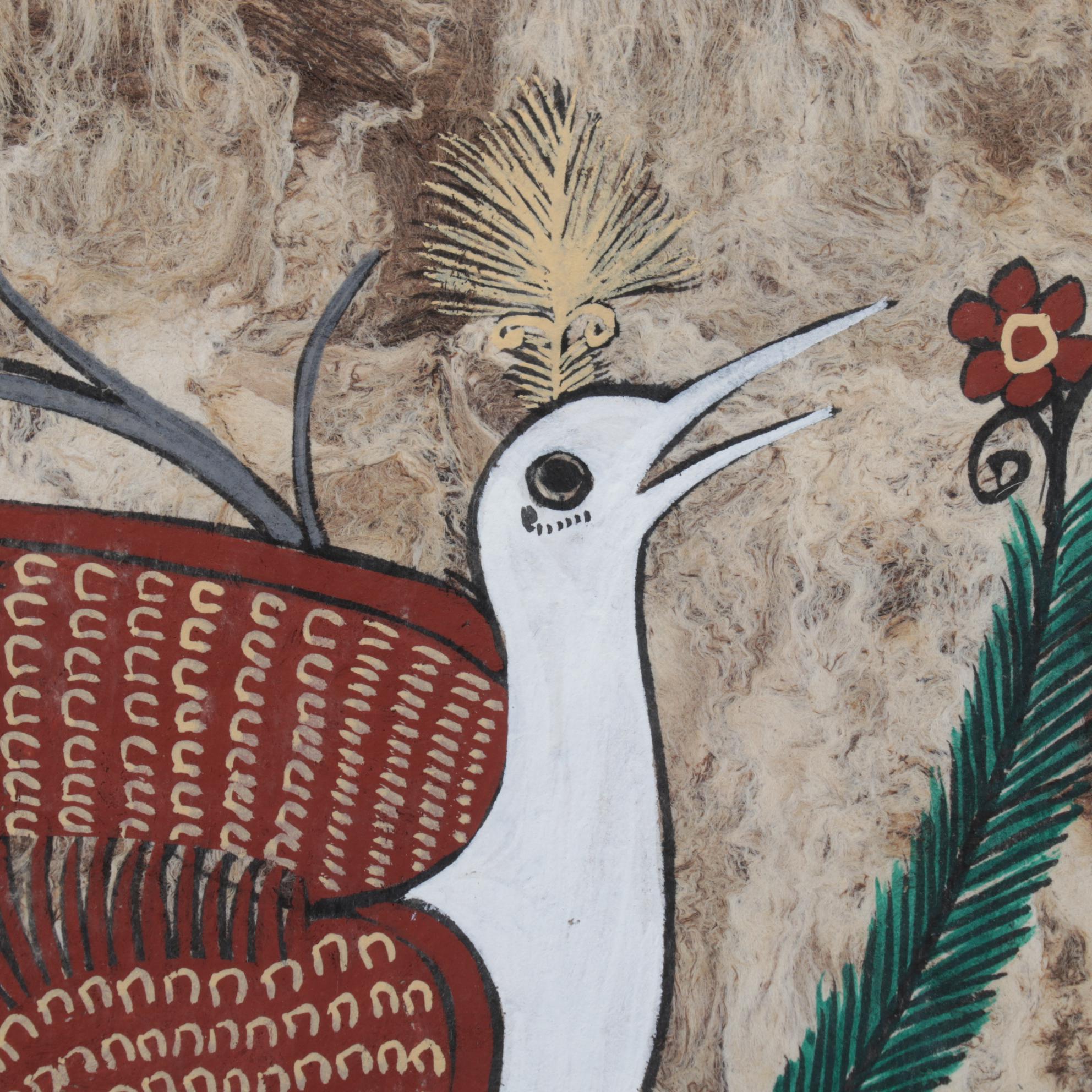 Martin Flores Diaz Folk Art Gouache Painting, Circa 1994