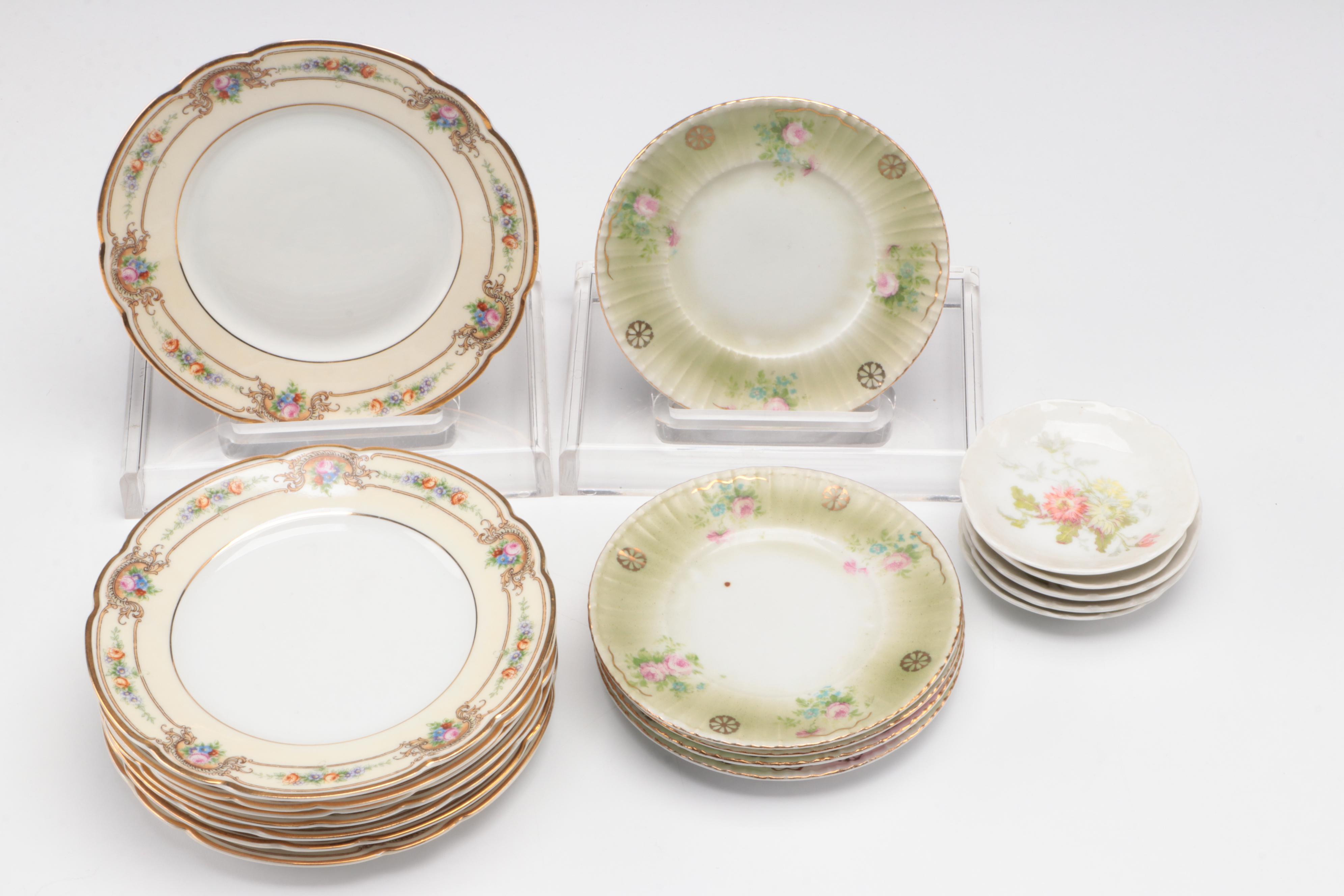 Black Knight Porcelain Plates with Limoges and Other Tableware and Accessories