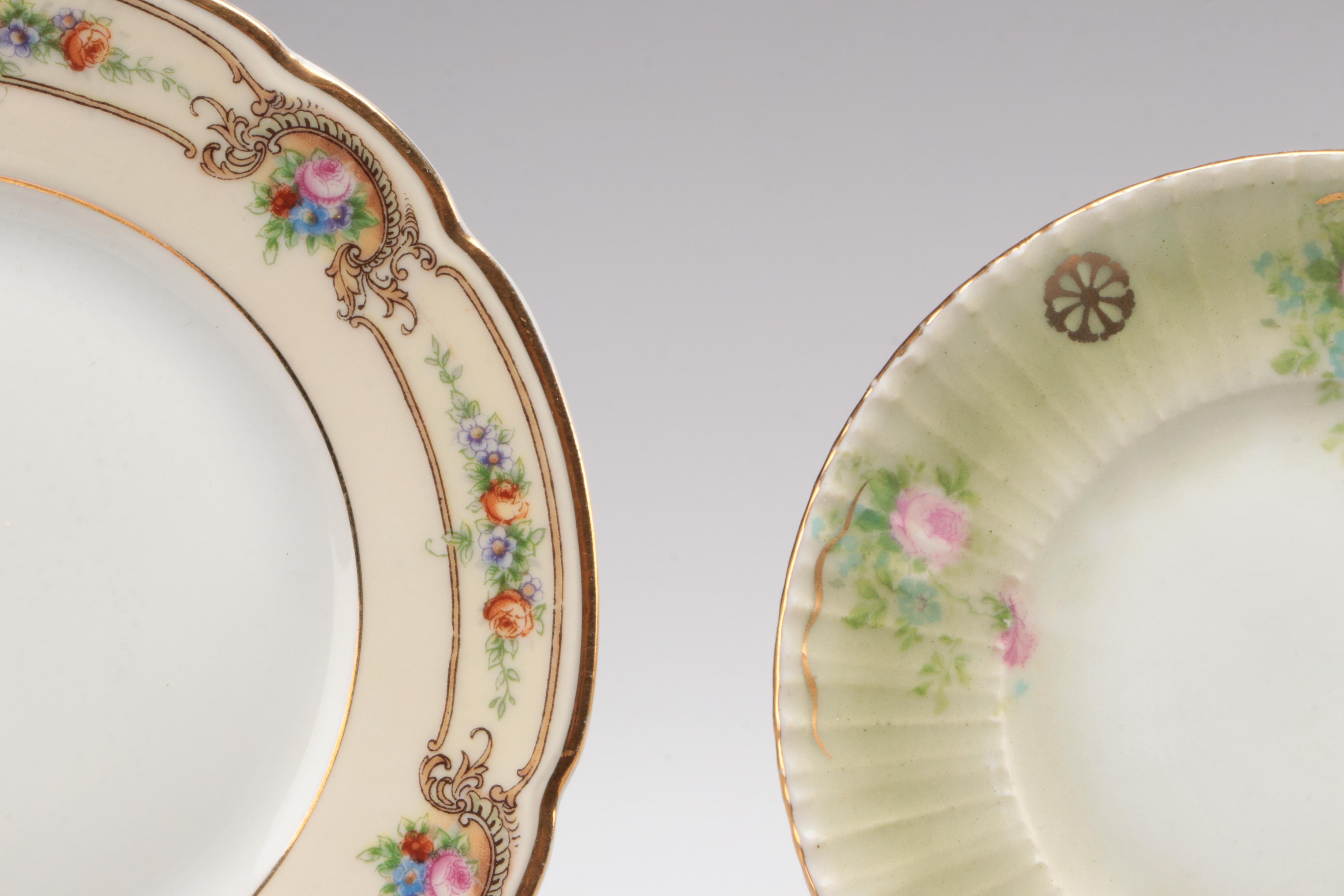 Black Knight Porcelain Plates with Limoges and Other Tableware and Accessories