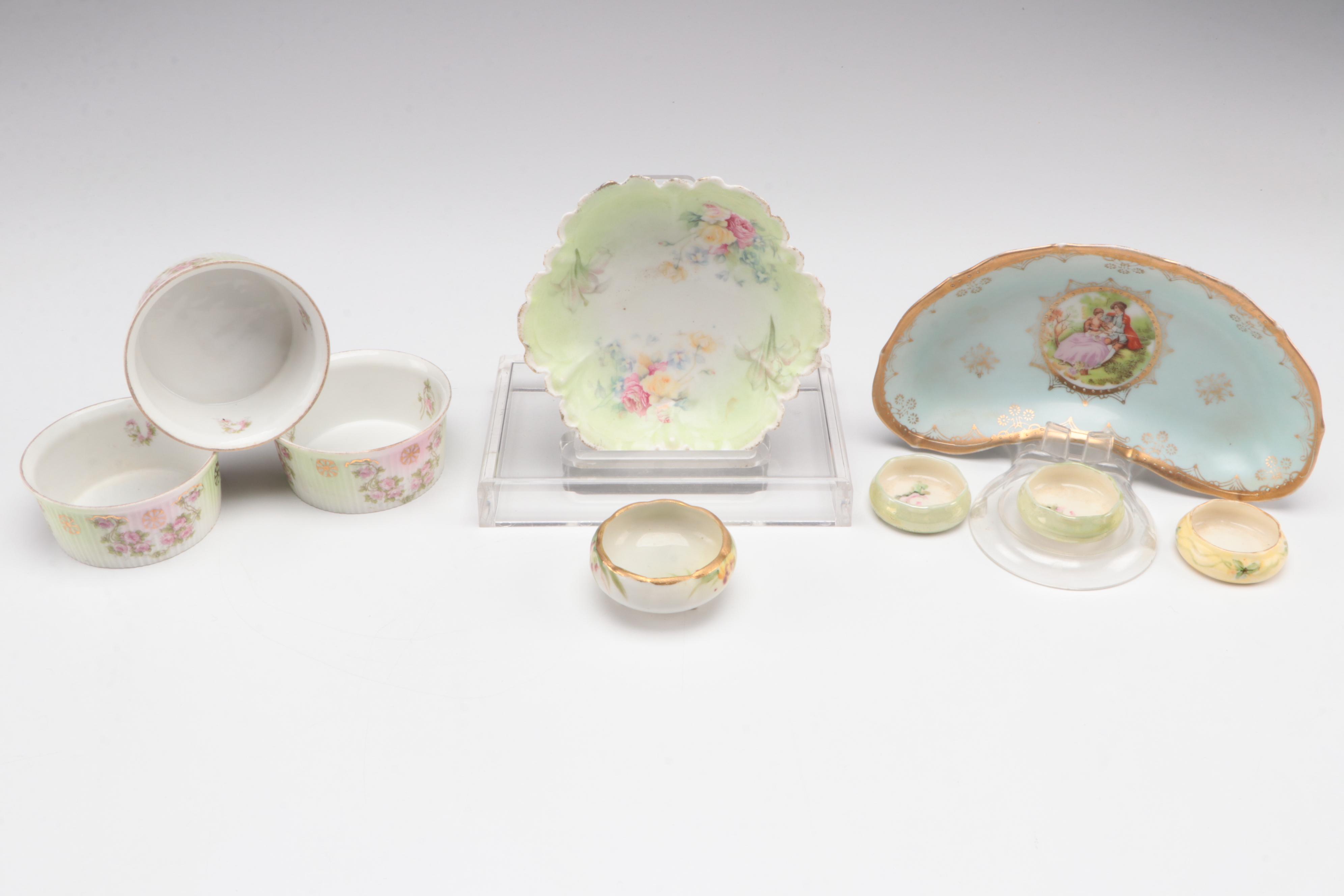 Black Knight Porcelain Plates with Limoges and Other Tableware and Accessories