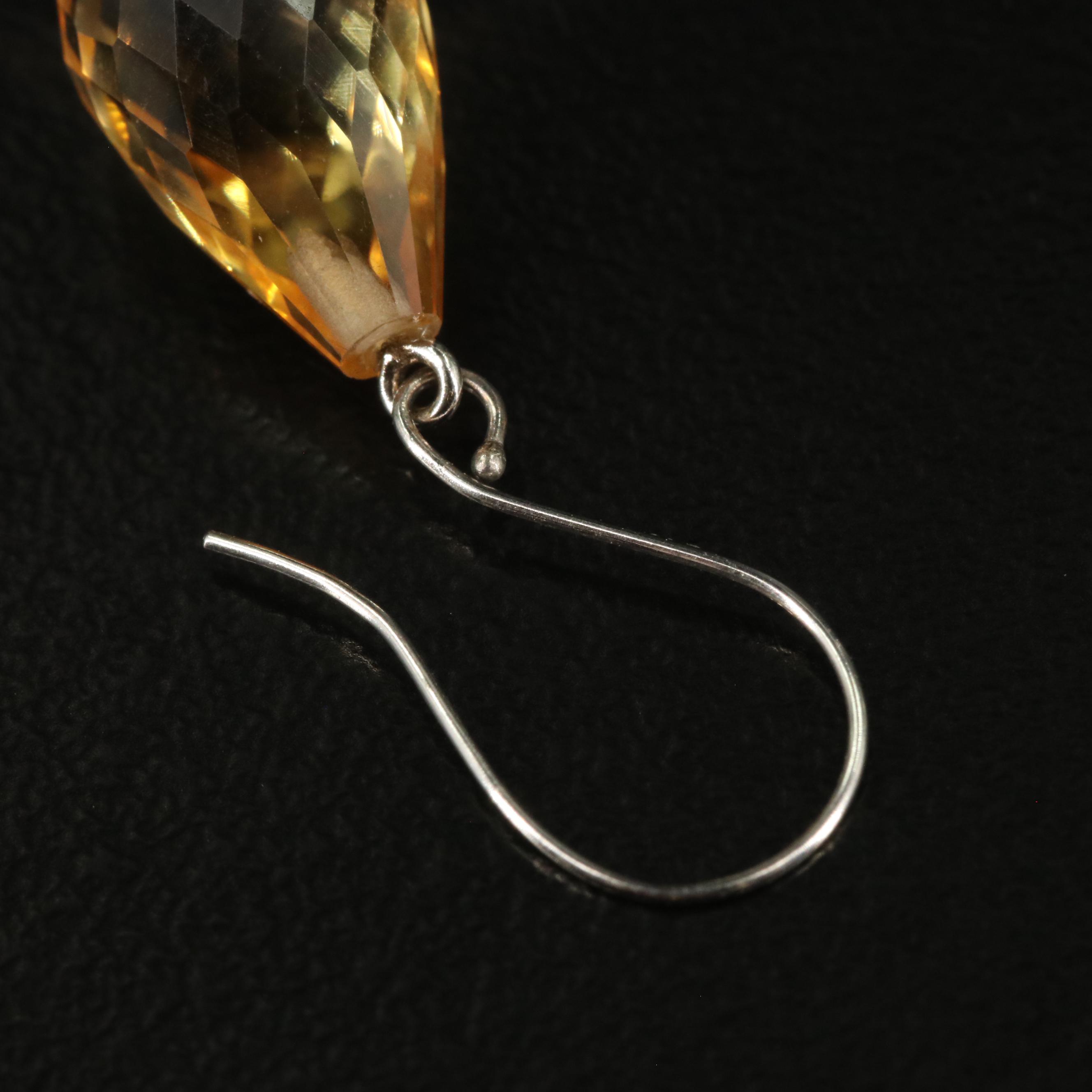 14K Citrine Drop Earrings