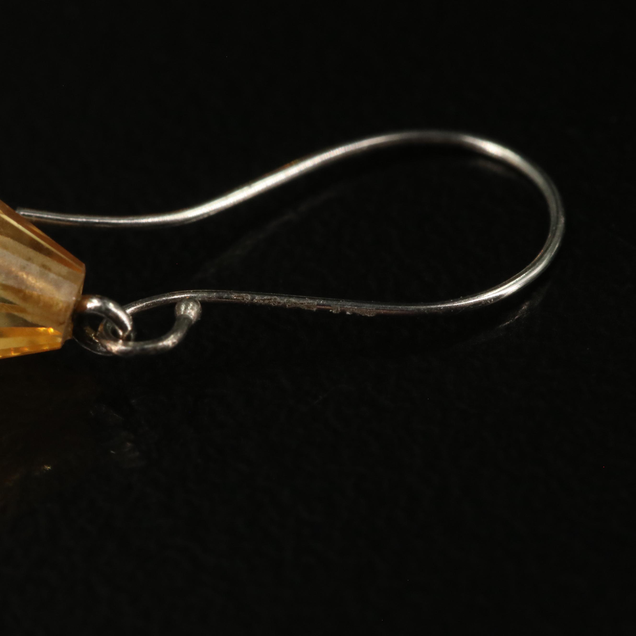 14K Citrine Drop Earrings