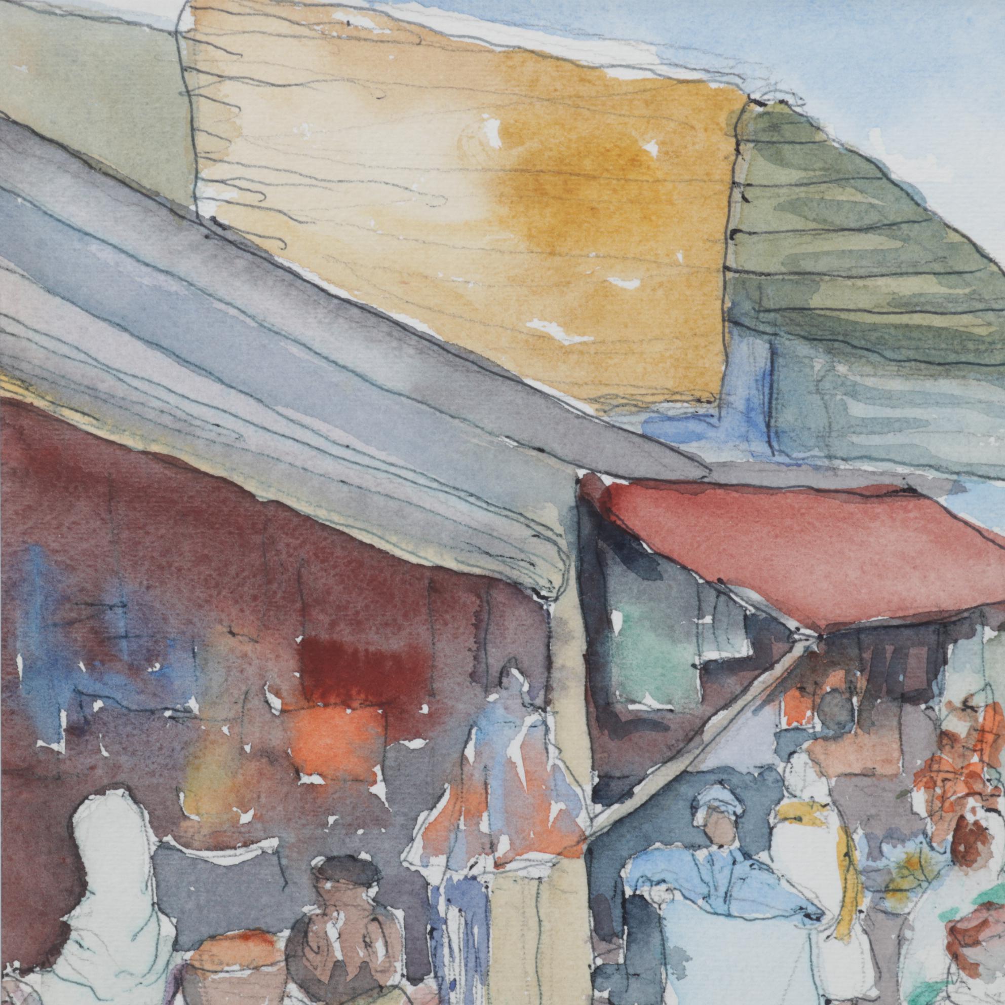 Ruth E. Dodge Watercolor Painting "Addis Ababa," 1965
