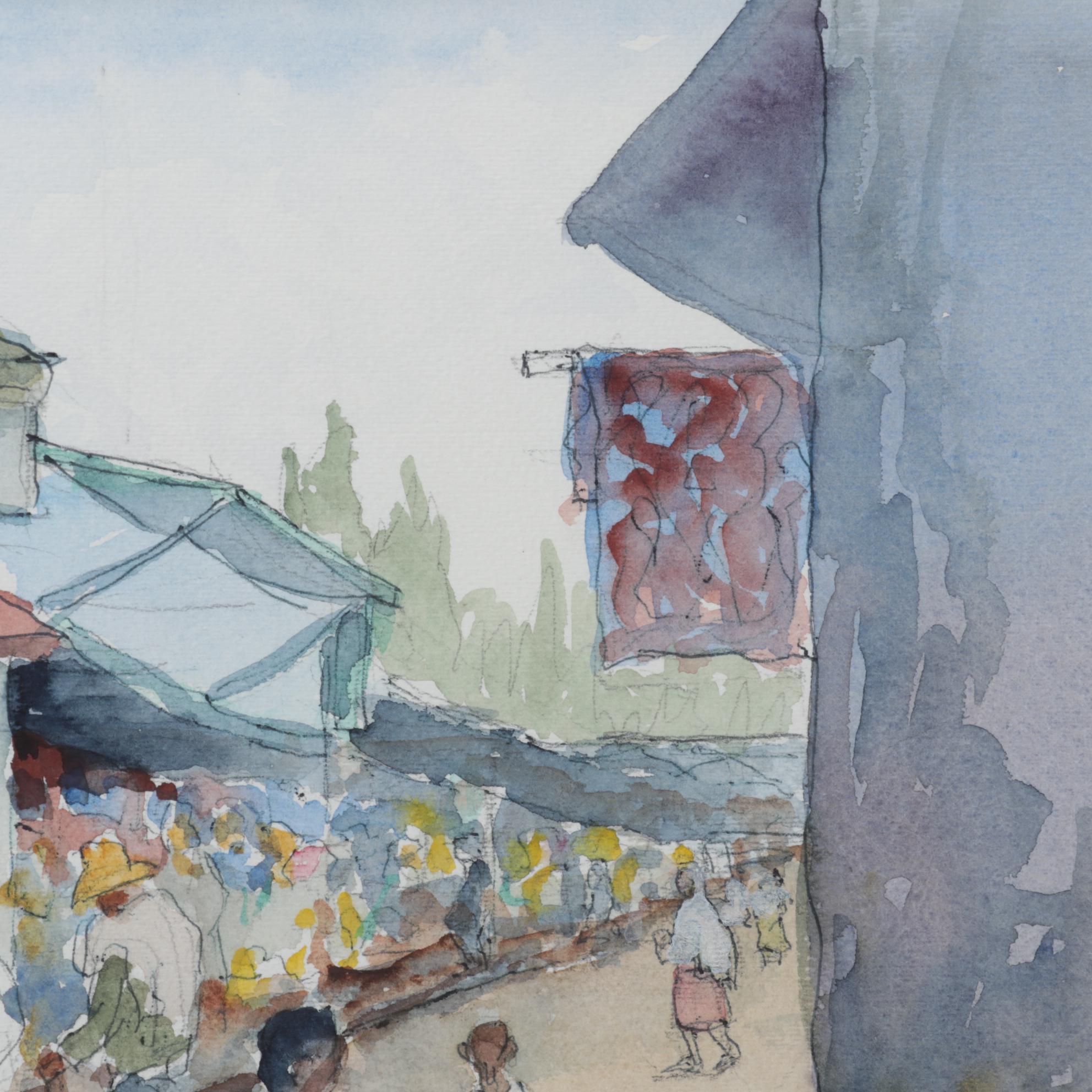Ruth E. Dodge Watercolor Painting "Addis Ababa," 1965