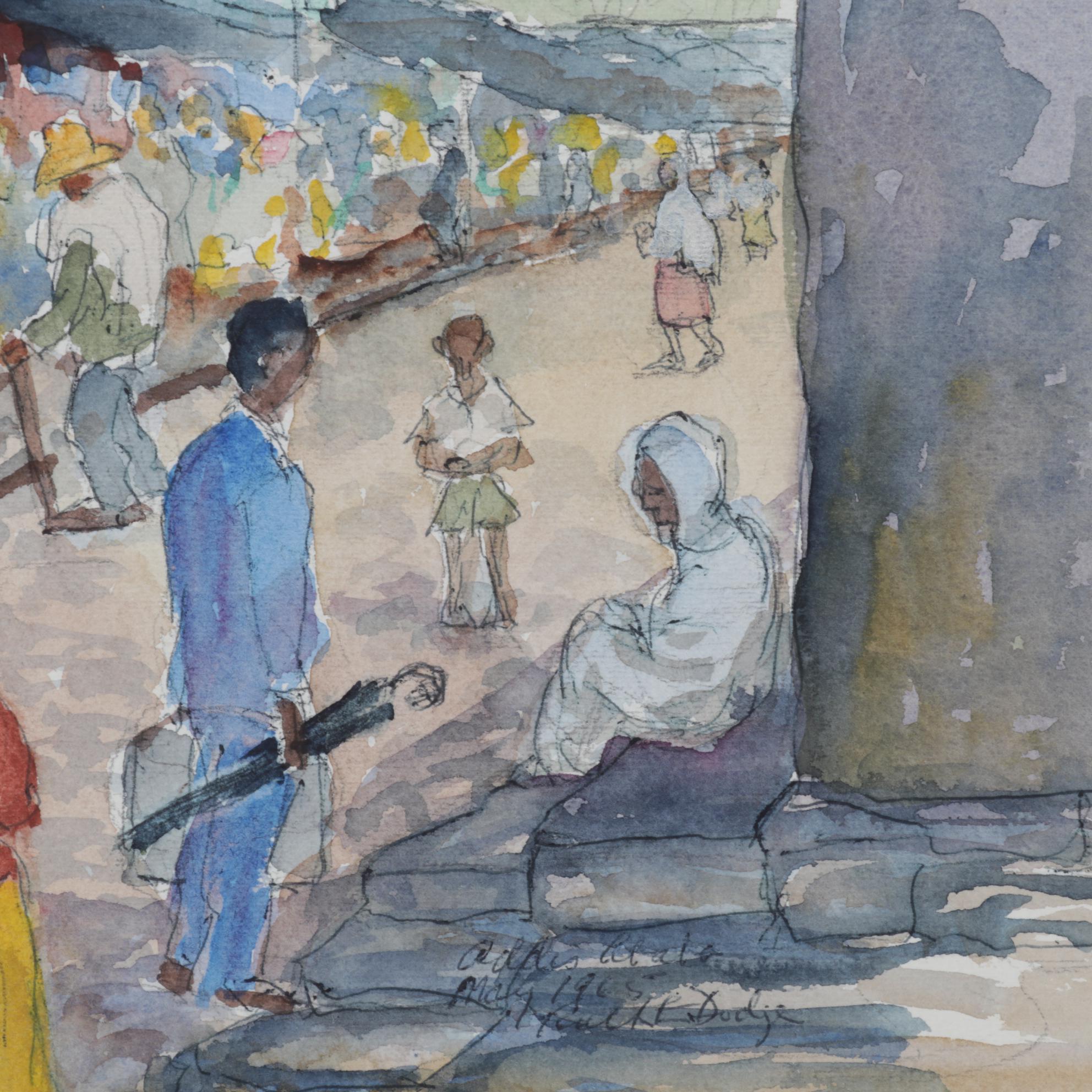 Ruth E. Dodge Watercolor Painting "Addis Ababa," 1965