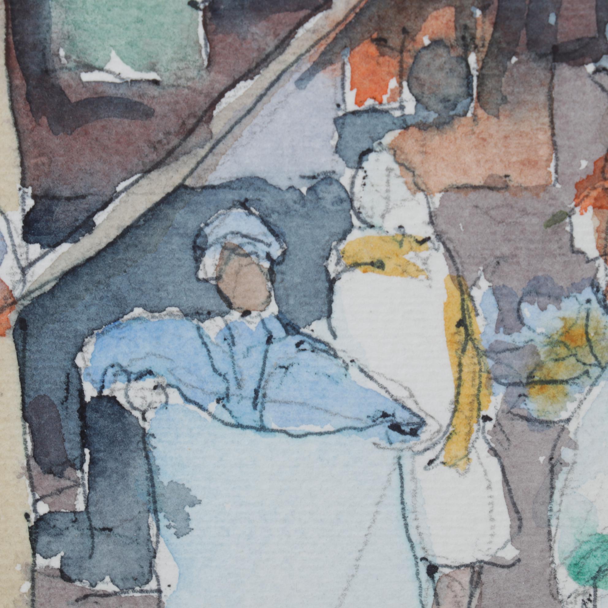 Ruth E. Dodge Watercolor Painting "Addis Ababa," 1965