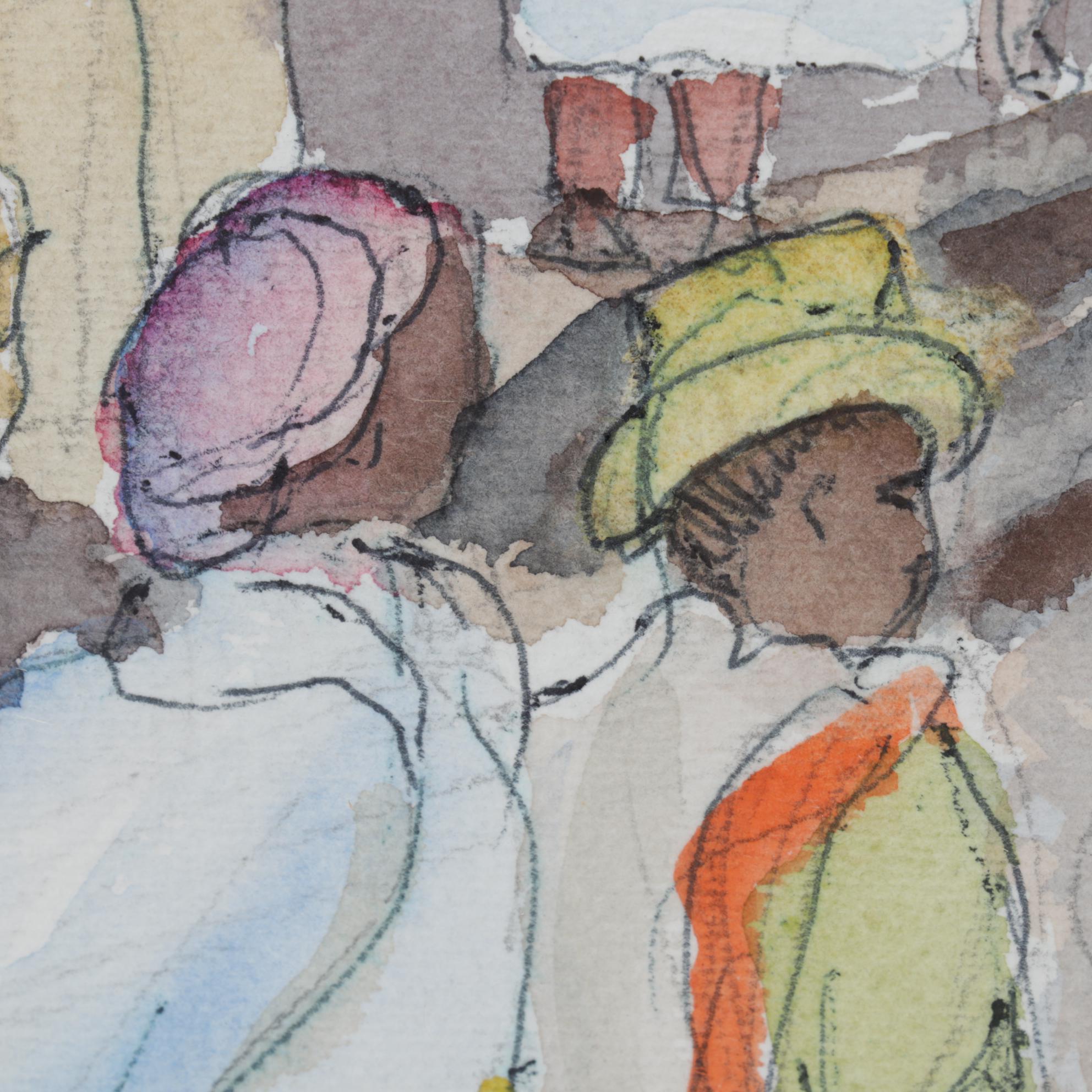 Ruth E. Dodge Watercolor Painting "Addis Ababa," 1965
