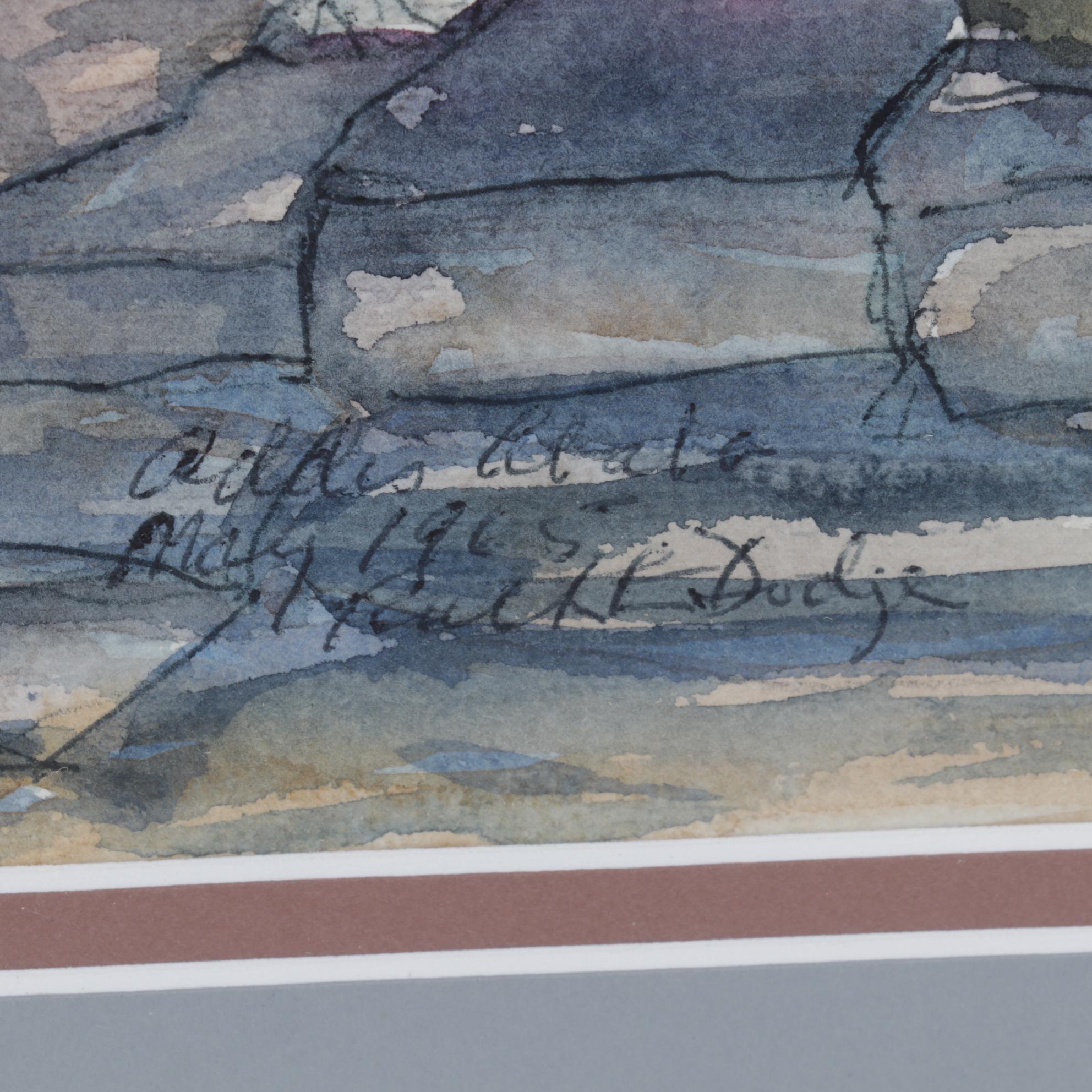 Ruth E. Dodge Watercolor Painting "Addis Ababa," 1965