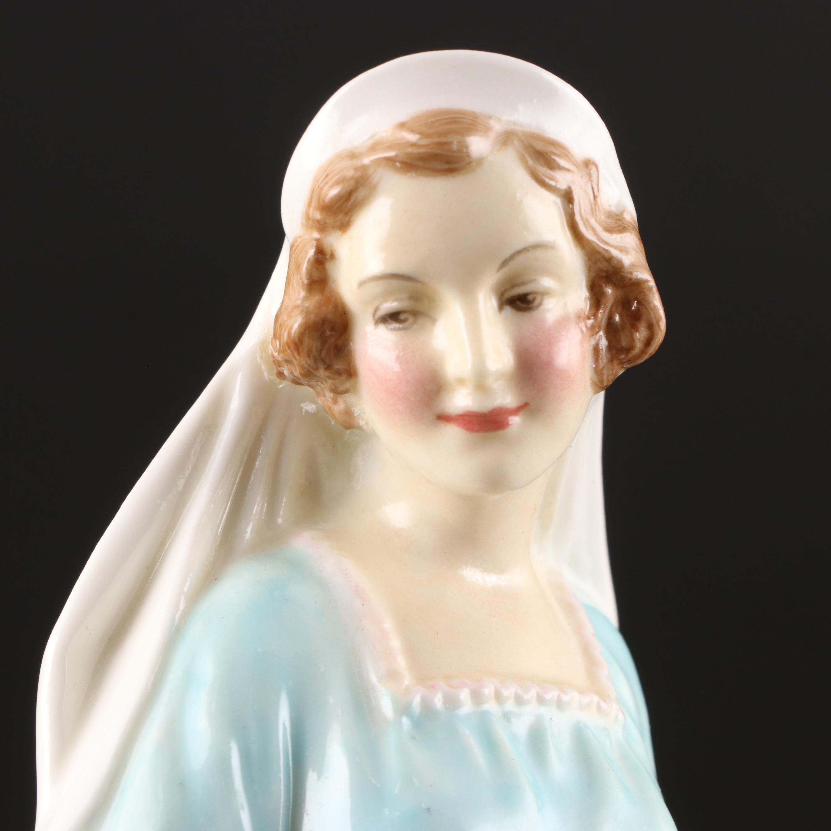 Royal Doulton "The Bride" Bone China Figurine, Mid-20th Century