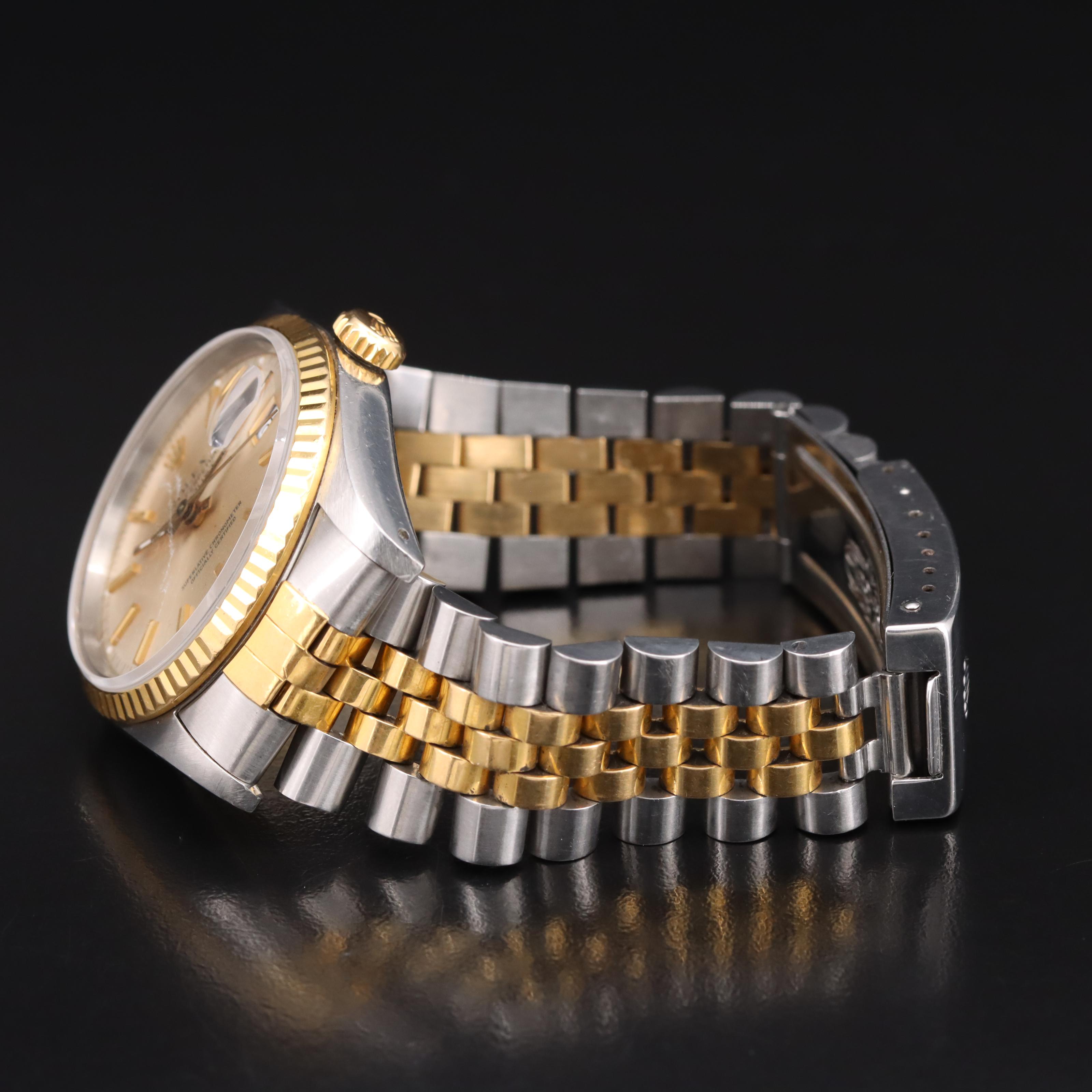 1988 Rolex Oyster Perpetual Datejust 18K and Stainless Steel Watch