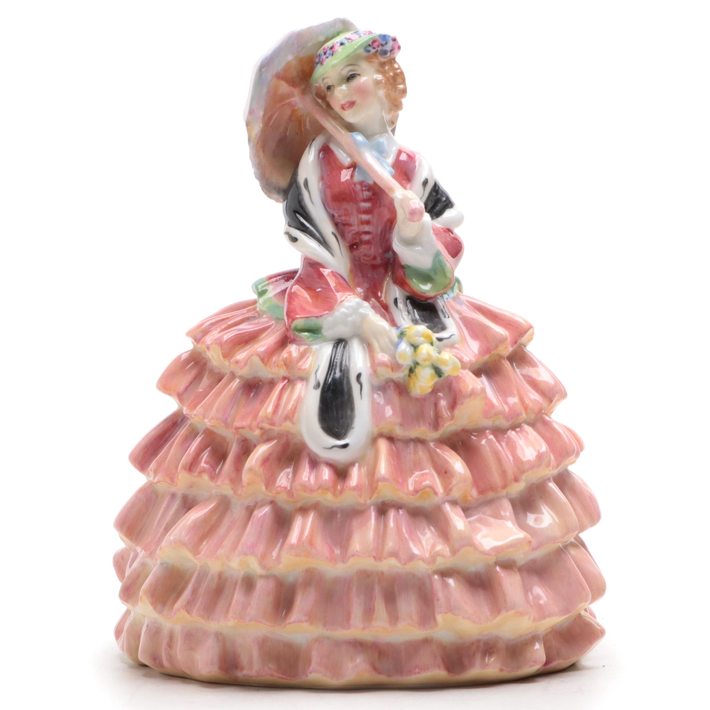 Royal Doulton  English Bone China "Toinette" Figurine, Mid-20th Century