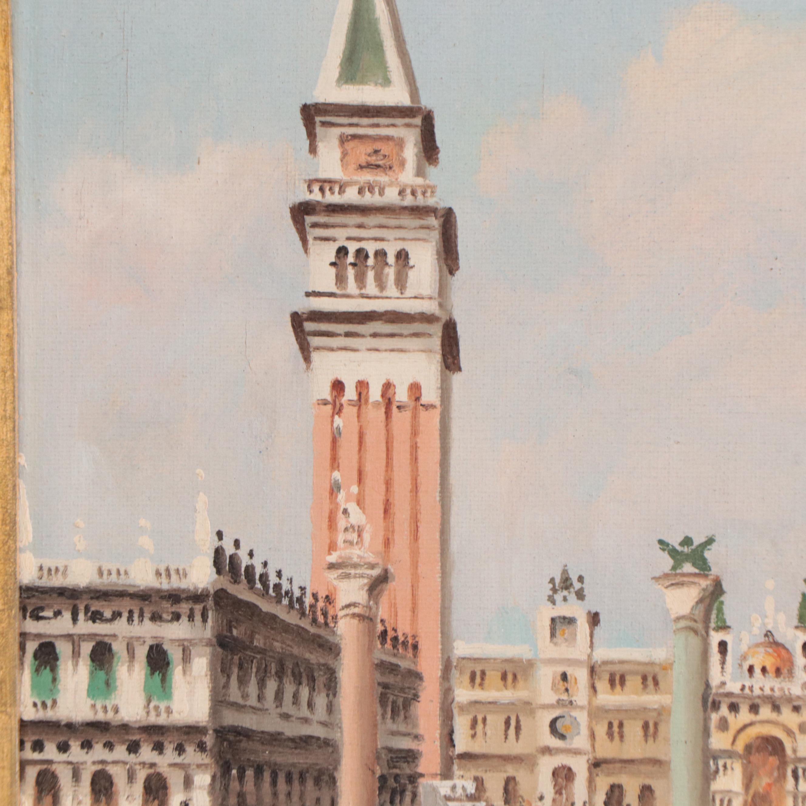 Oil Painting of Venetian Canal Scene