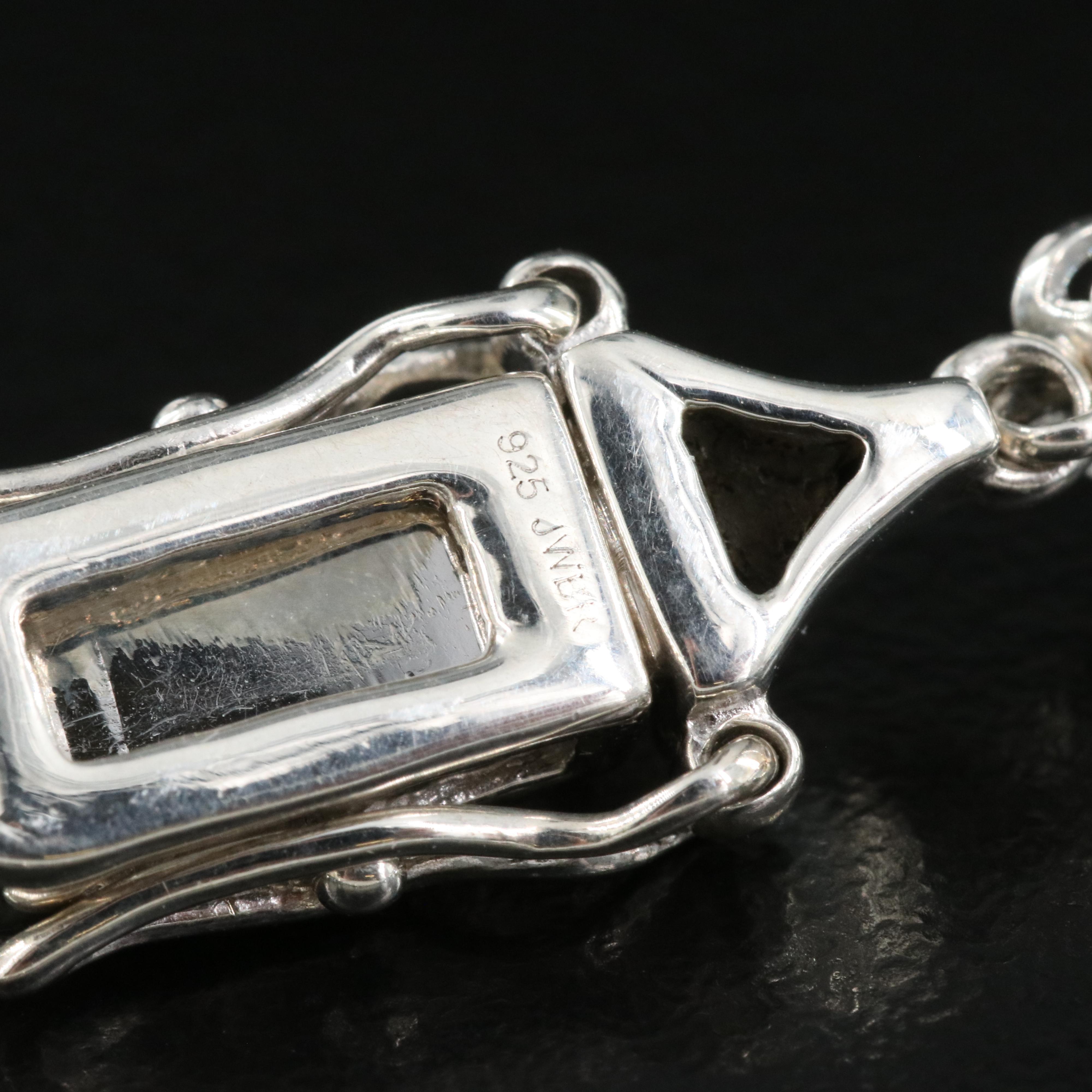 Sterling Swiss Blue Topaz, London Blue Topaz and Diamond Bracelet