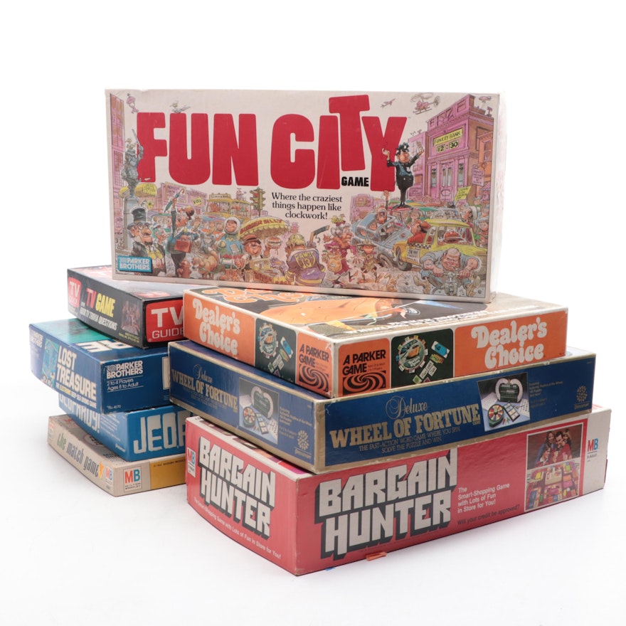Jeopardy, Fun City, Dealer's Choice, and More Board Games, Mid–Late 20th Century