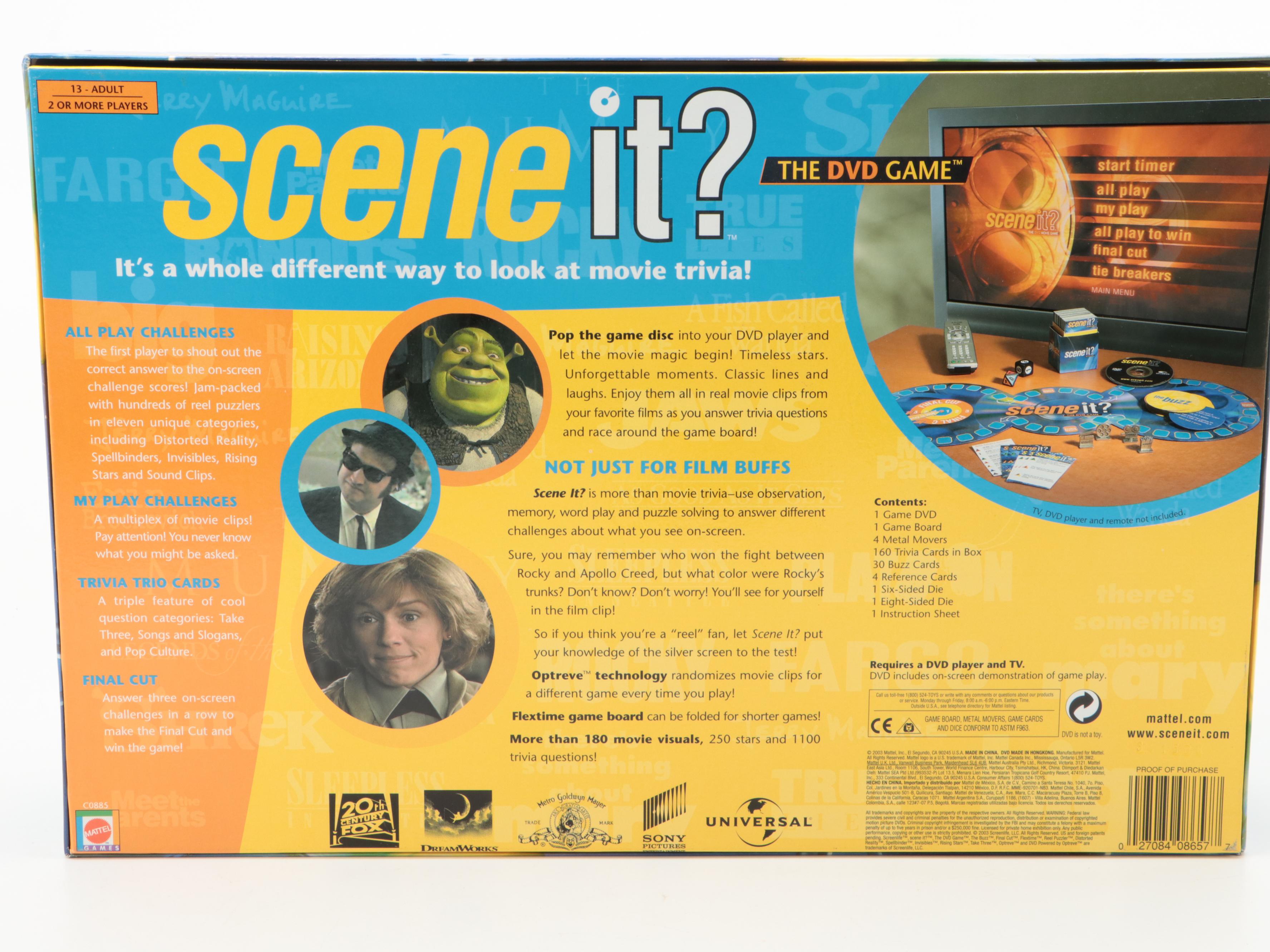 Scene it?, Dare!, Outburst, with Other Board Games, Late 20th–21st Century