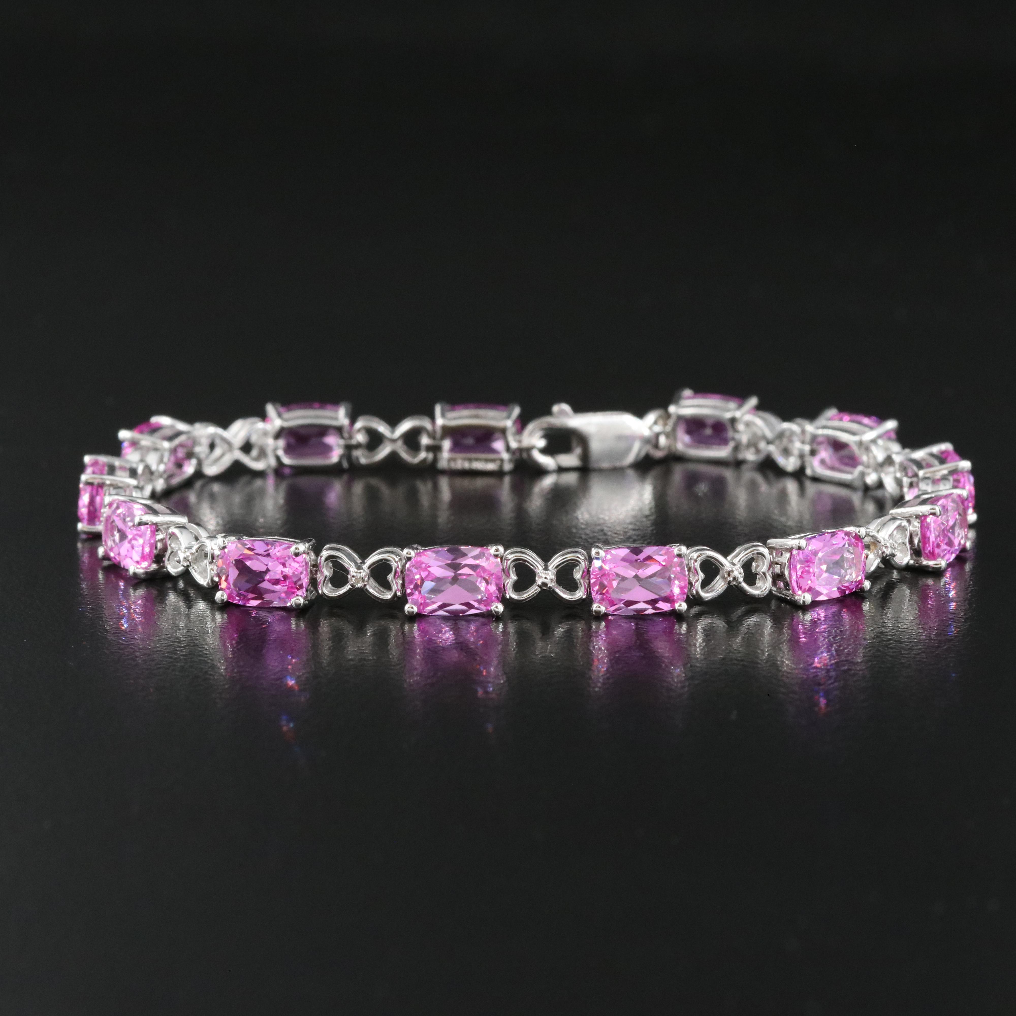 Sterling Sapphire and Diamond Bracelet