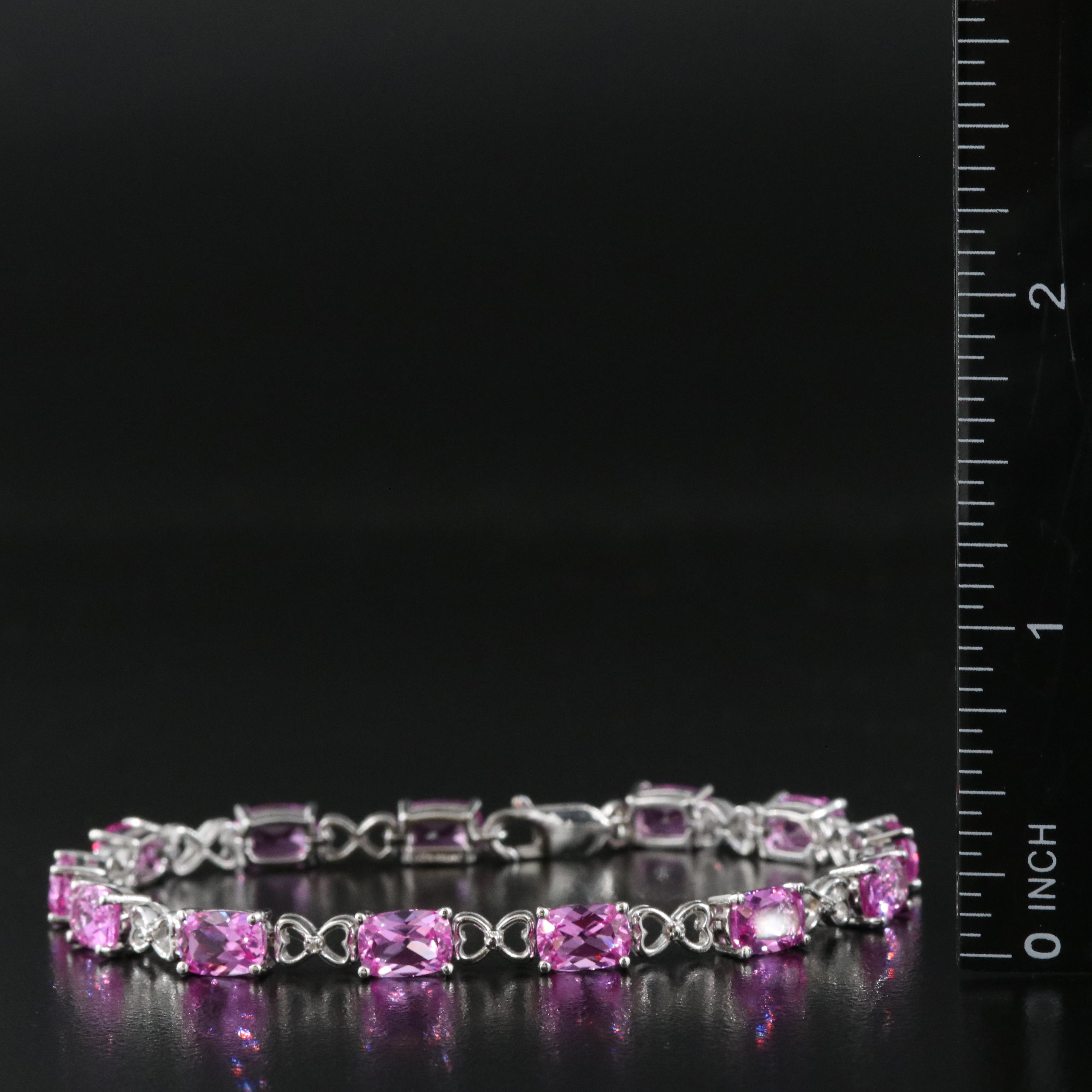 Sterling Sapphire and Diamond Bracelet