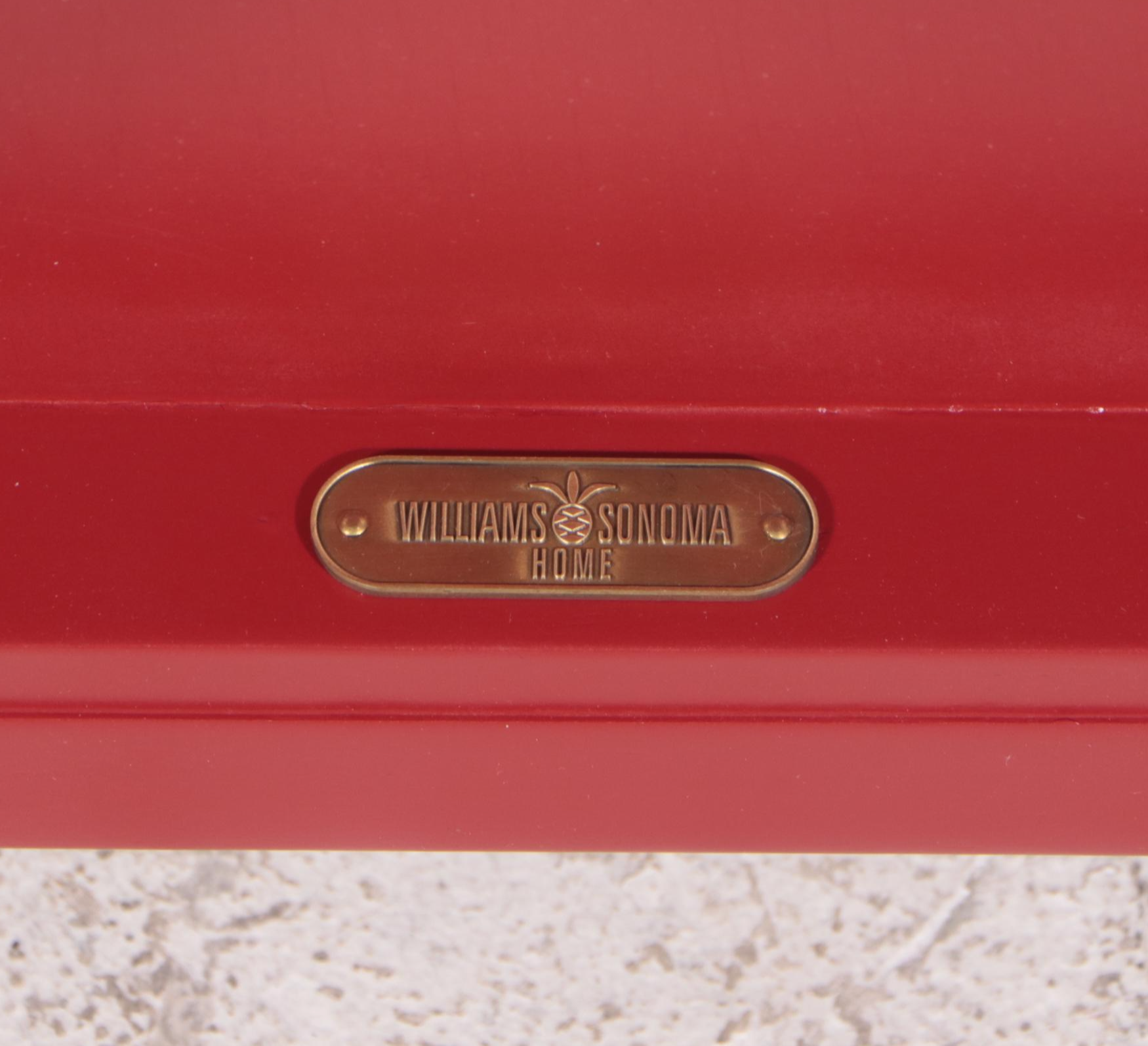 Williams Sonoma Home Red-Lacquered "Chinese Chippendale" Armchair