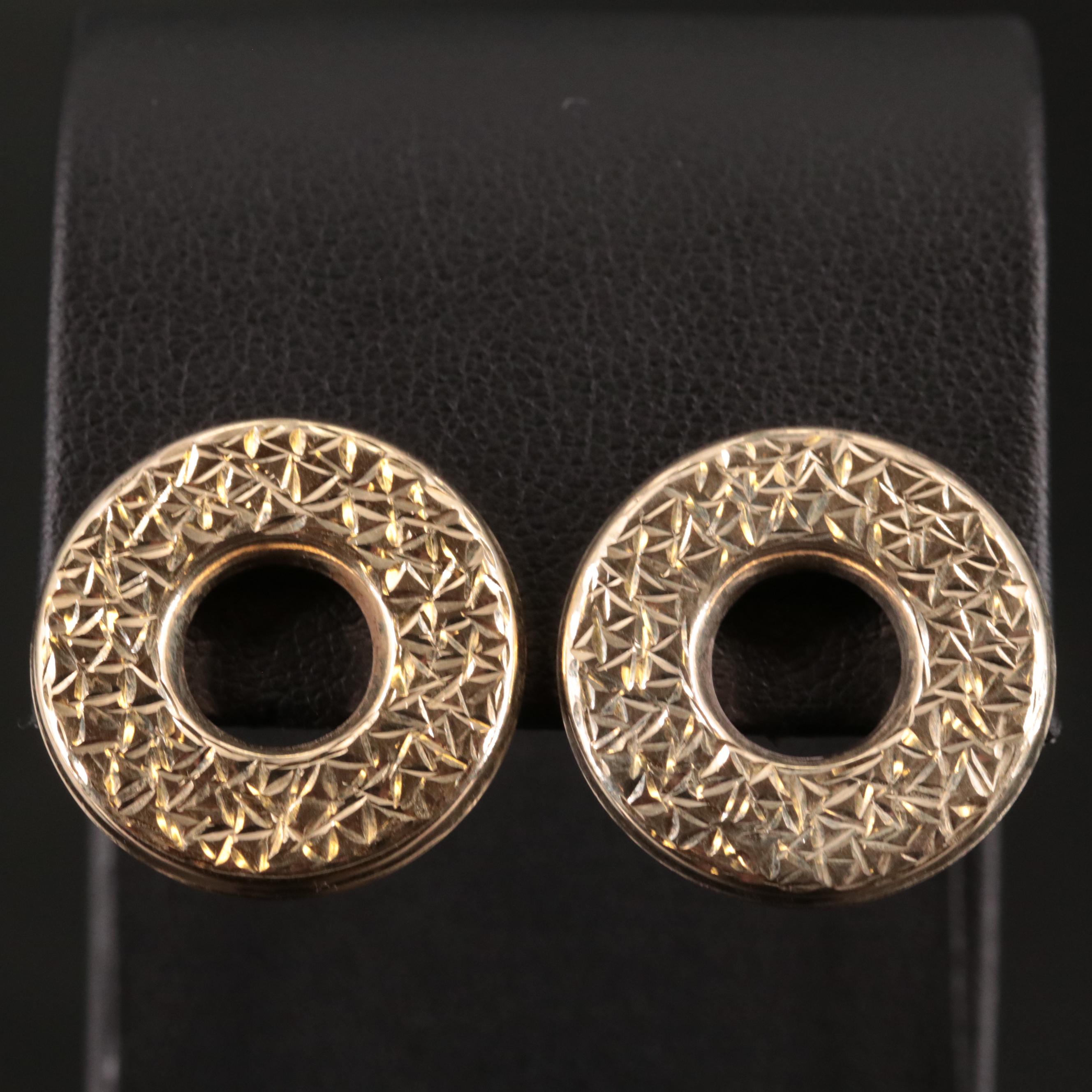 10K Door Knocker Hoop Earrings