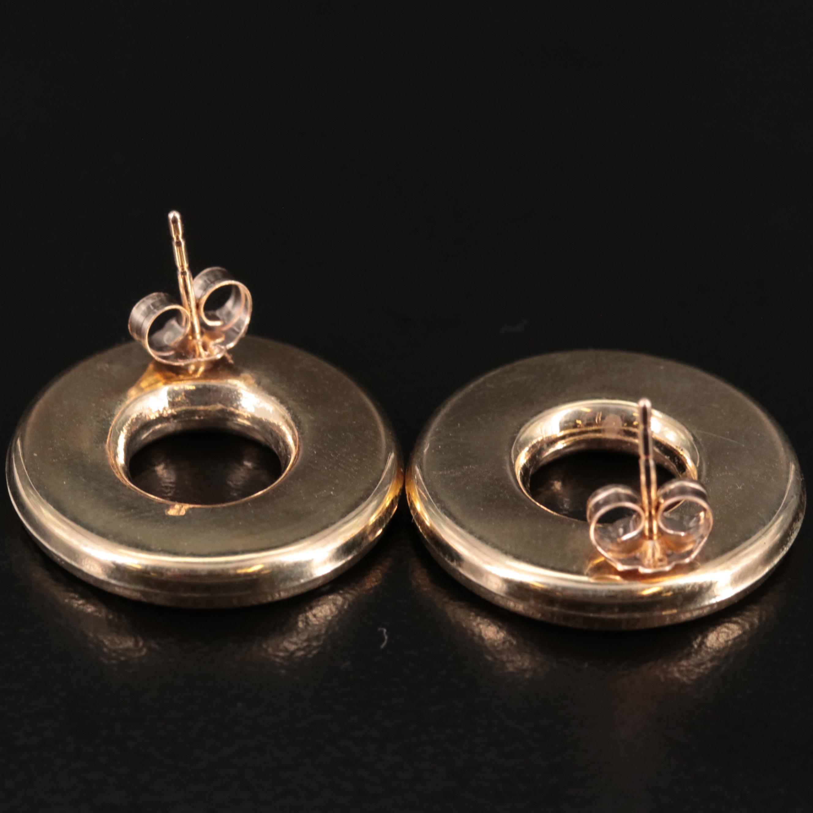 10K Door Knocker Hoop Earrings