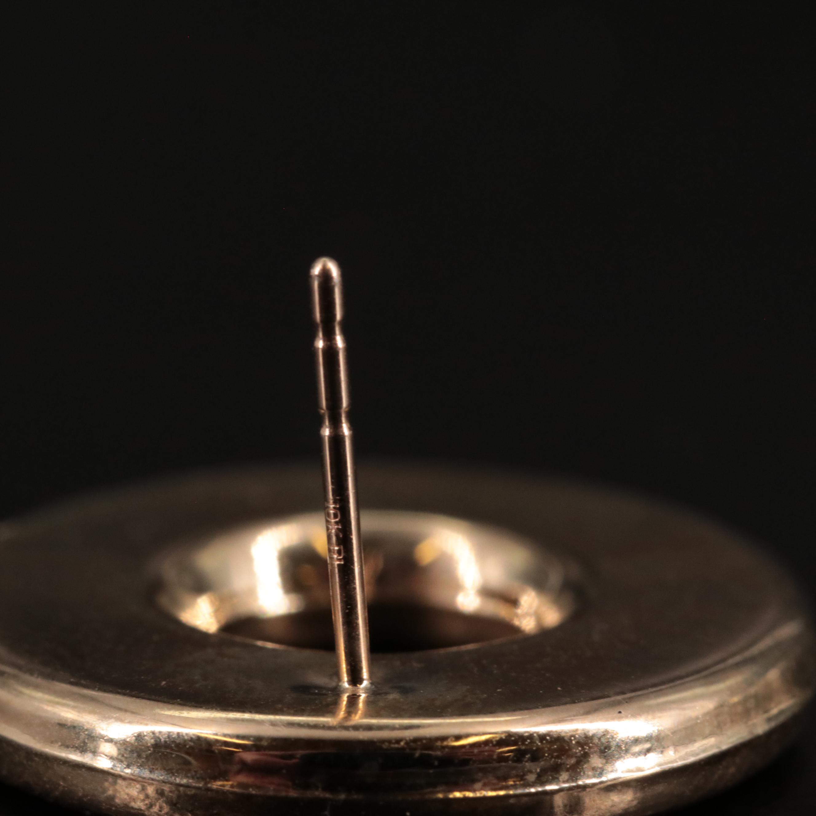 10K Door Knocker Hoop Earrings