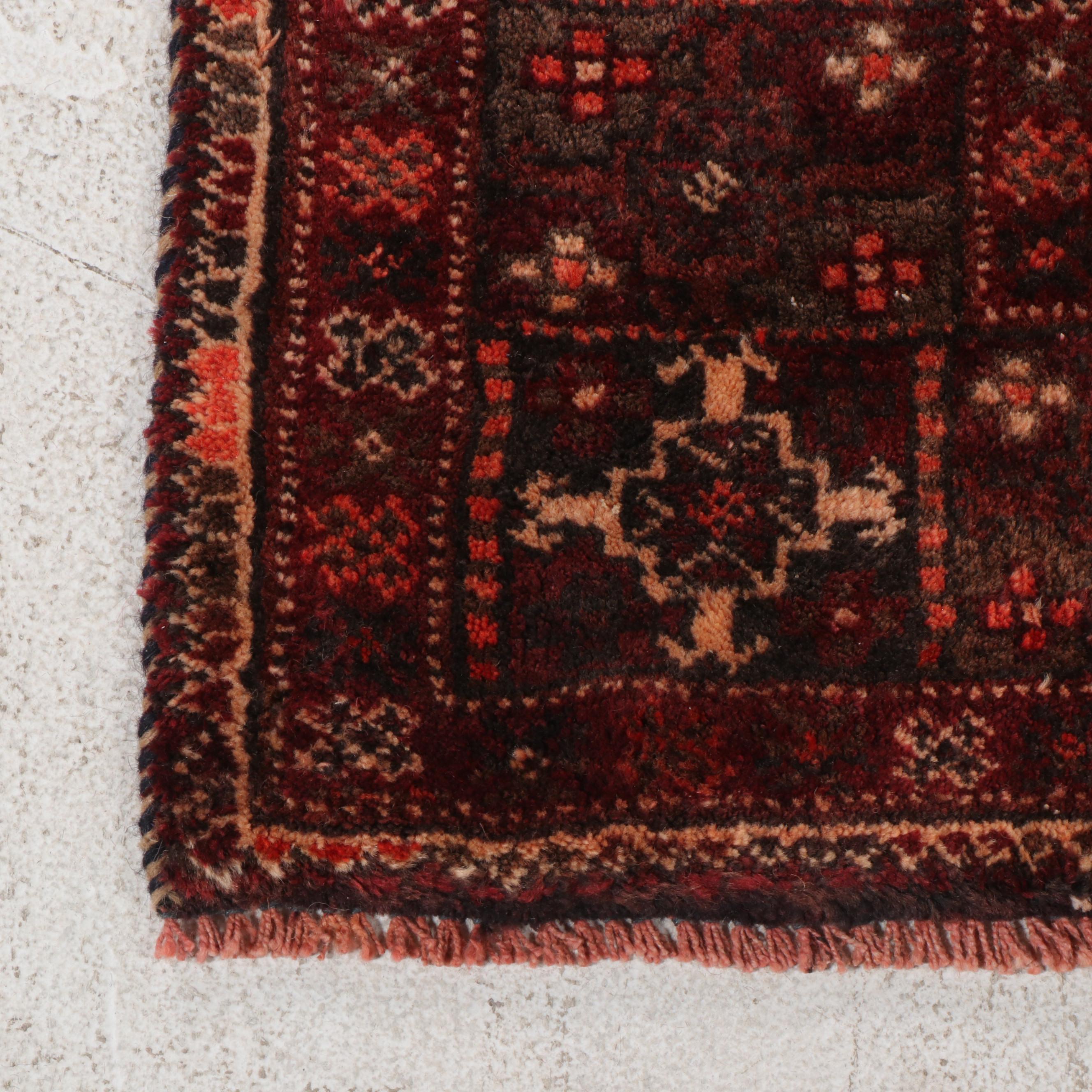 3'8 x 9'7 Hand-Knotted Persian Northwest Village Carpet Runner