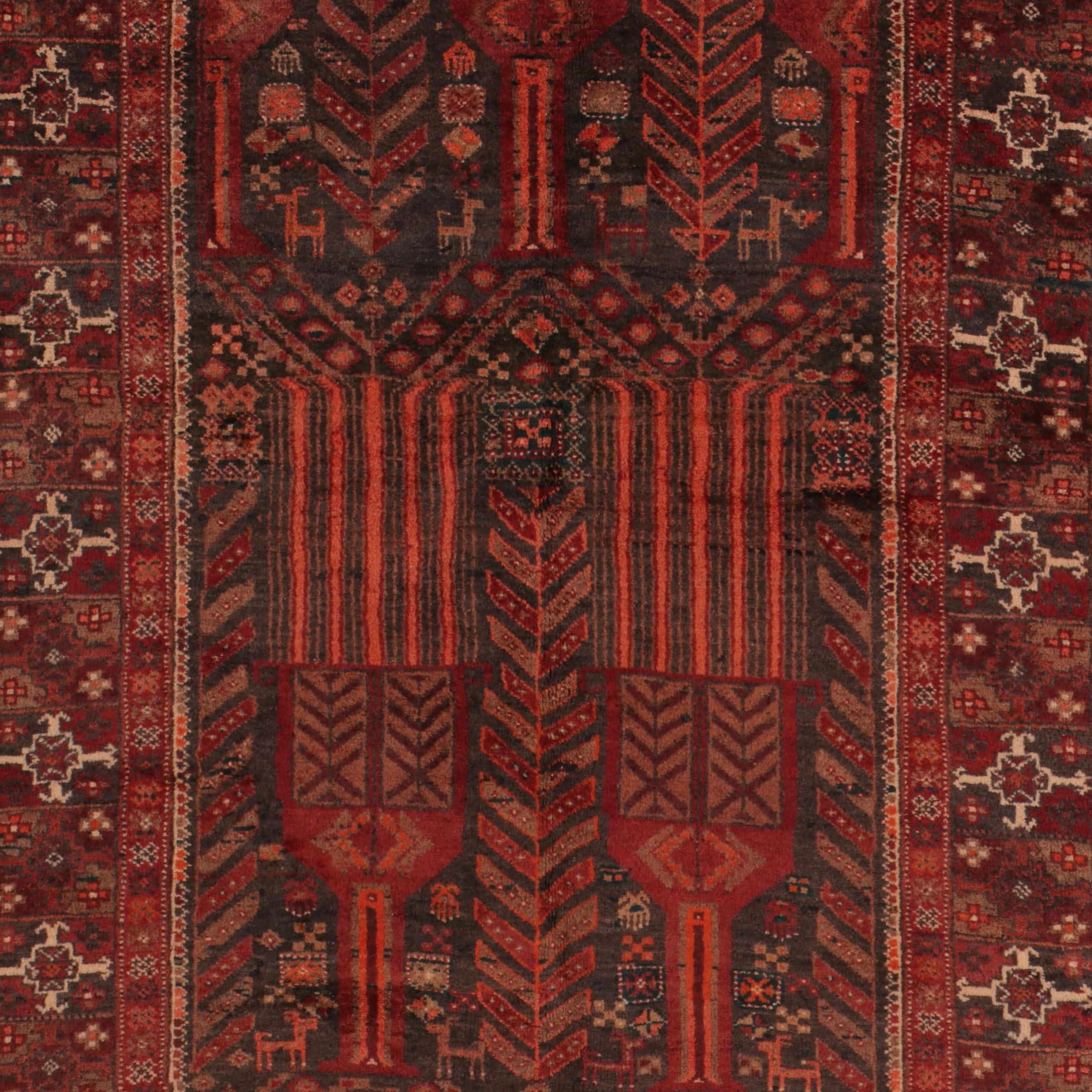 3'8 x 9'7 Hand-Knotted Persian Northwest Village Carpet Runner