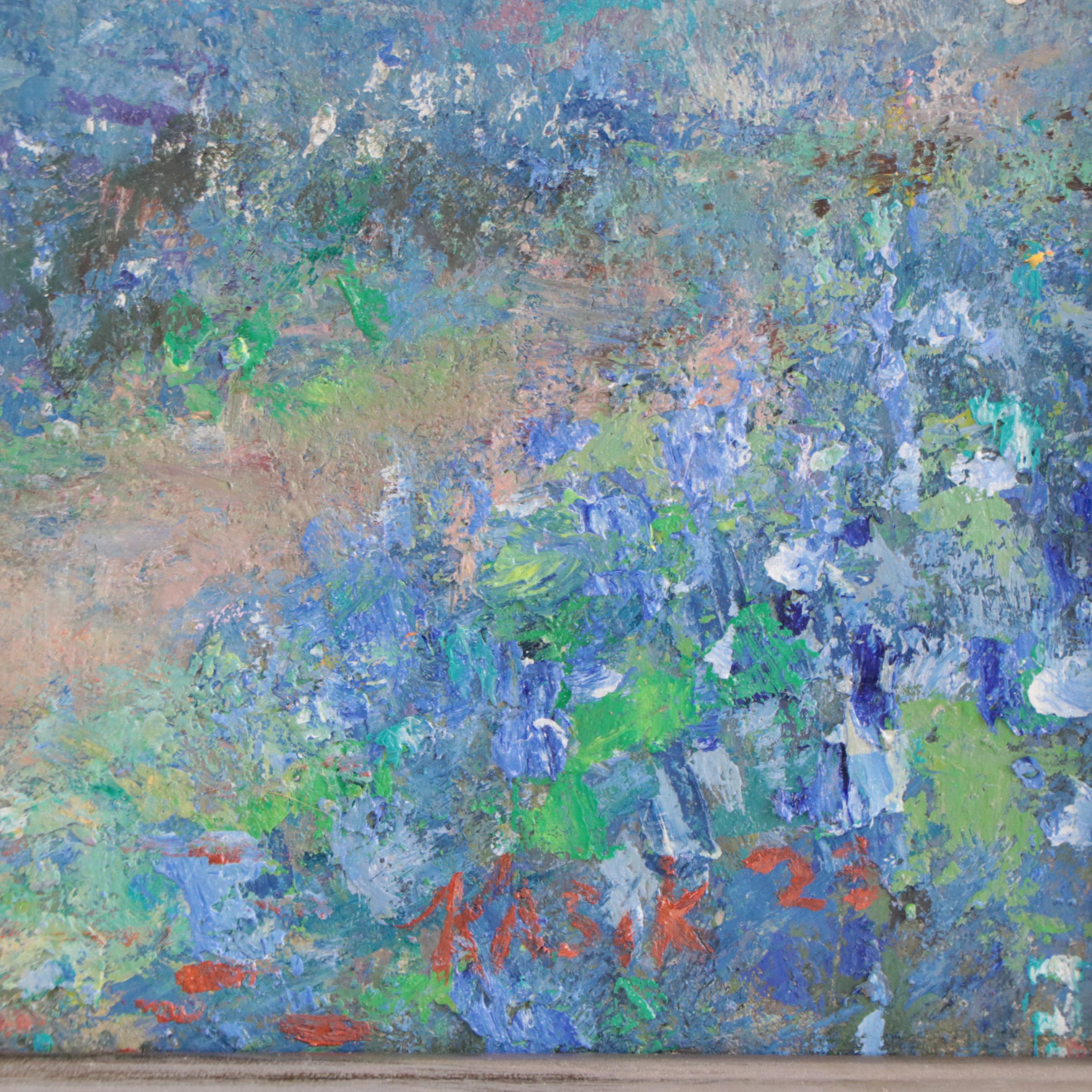 Kevin Kasik Oil Painting of Verdant Landscape, 2023