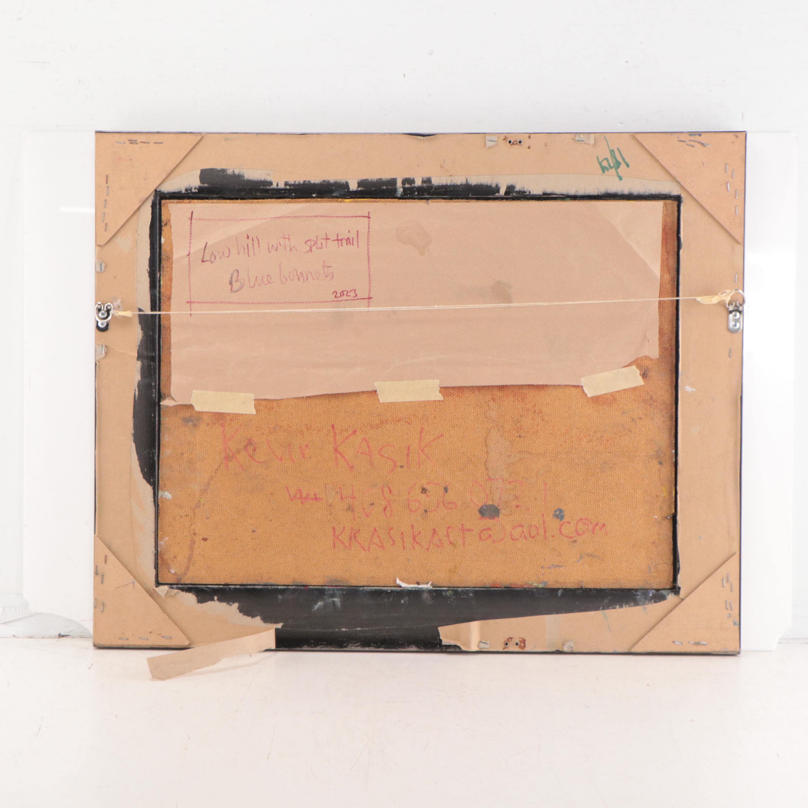 Kevin Kasik Oil Painting of Verdant Landscape, 2023