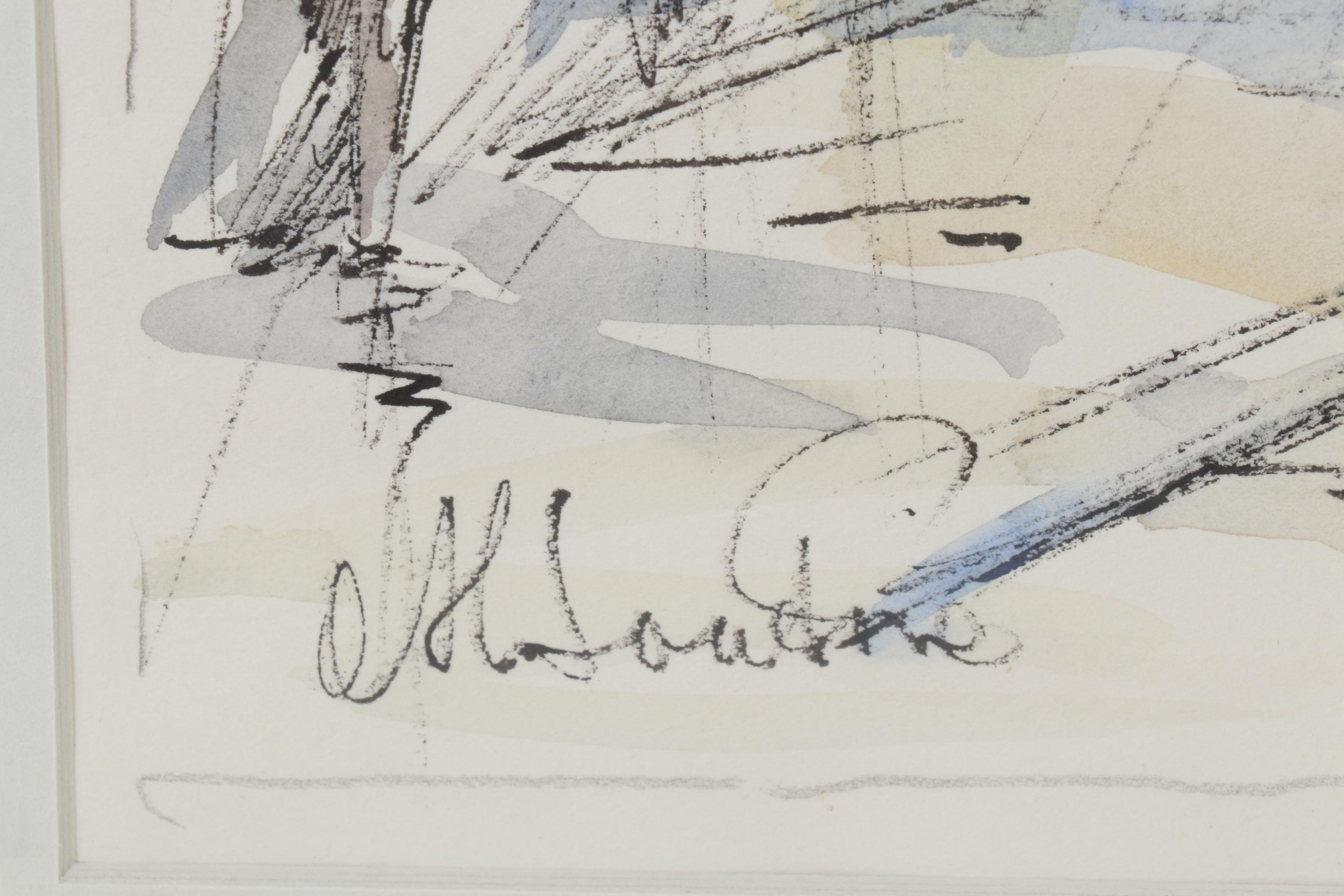 J. M. Lautrec Watercolor Painting "Notre Dame et Quai St. Michel, Paris"