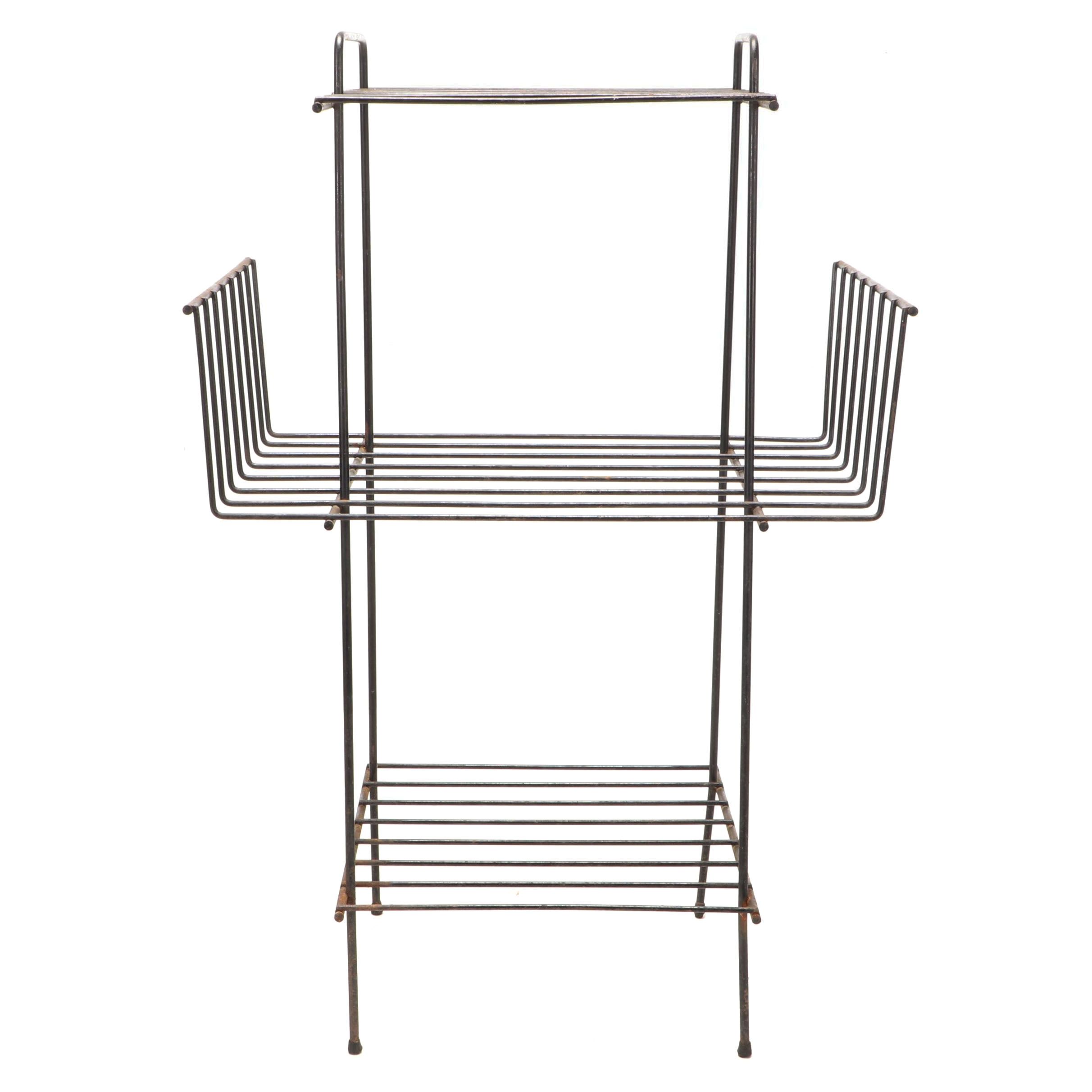 Mid Century Modern Wire LP Shelf