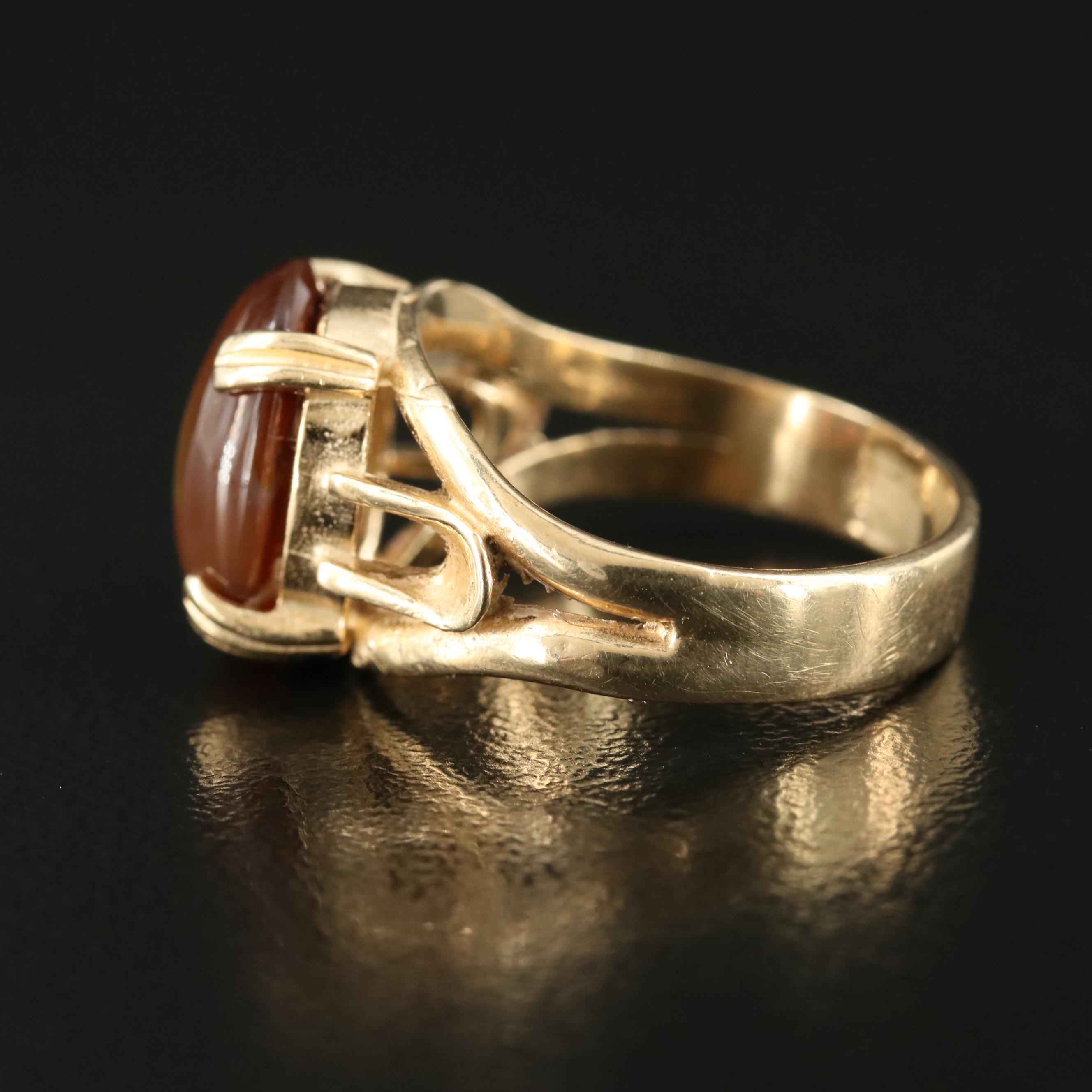 14K Fire Agate Ring